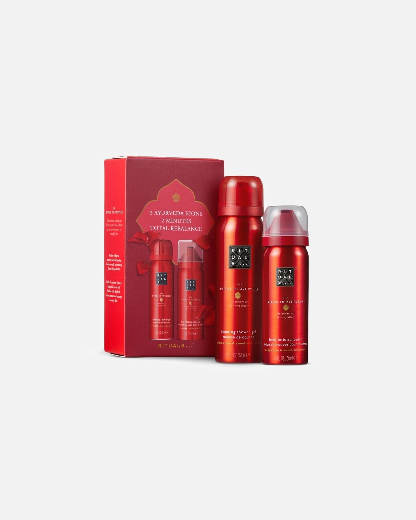 Rituals The Ritual of Ayurveda mini shower foam (50ml) + body lotion mouse (50ml)