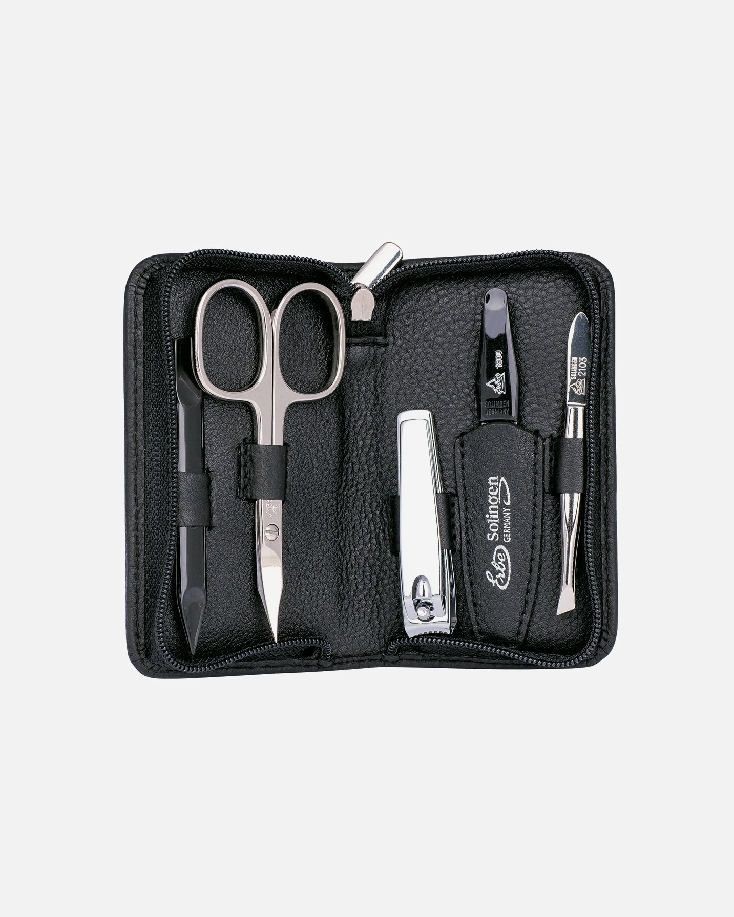 Etui voor UnisexERBESienaManicure Zipper Case Range "Siena", black, 5 pcs.1 stuk