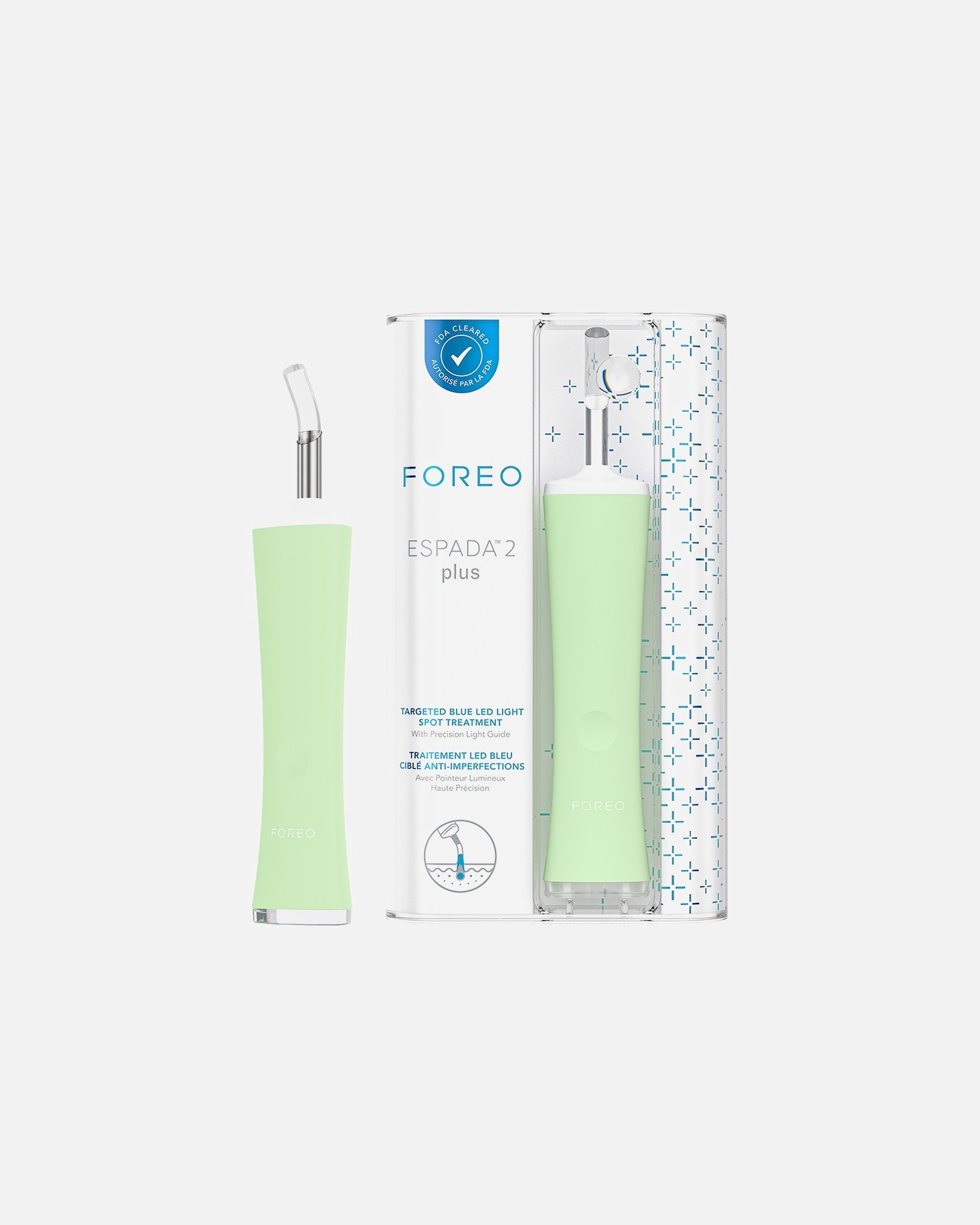 Elektrisch gezichtsmassage apparaat voor UnisexFOREOESPADA™2 PlusPistachio