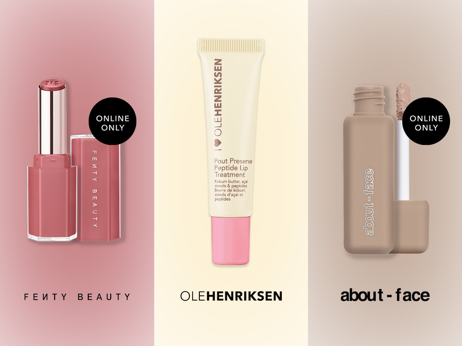 Ontdek Fenty Beauty's lippenstift, exclusief online verkrijgbaar, in een elegante roze verpakking.
