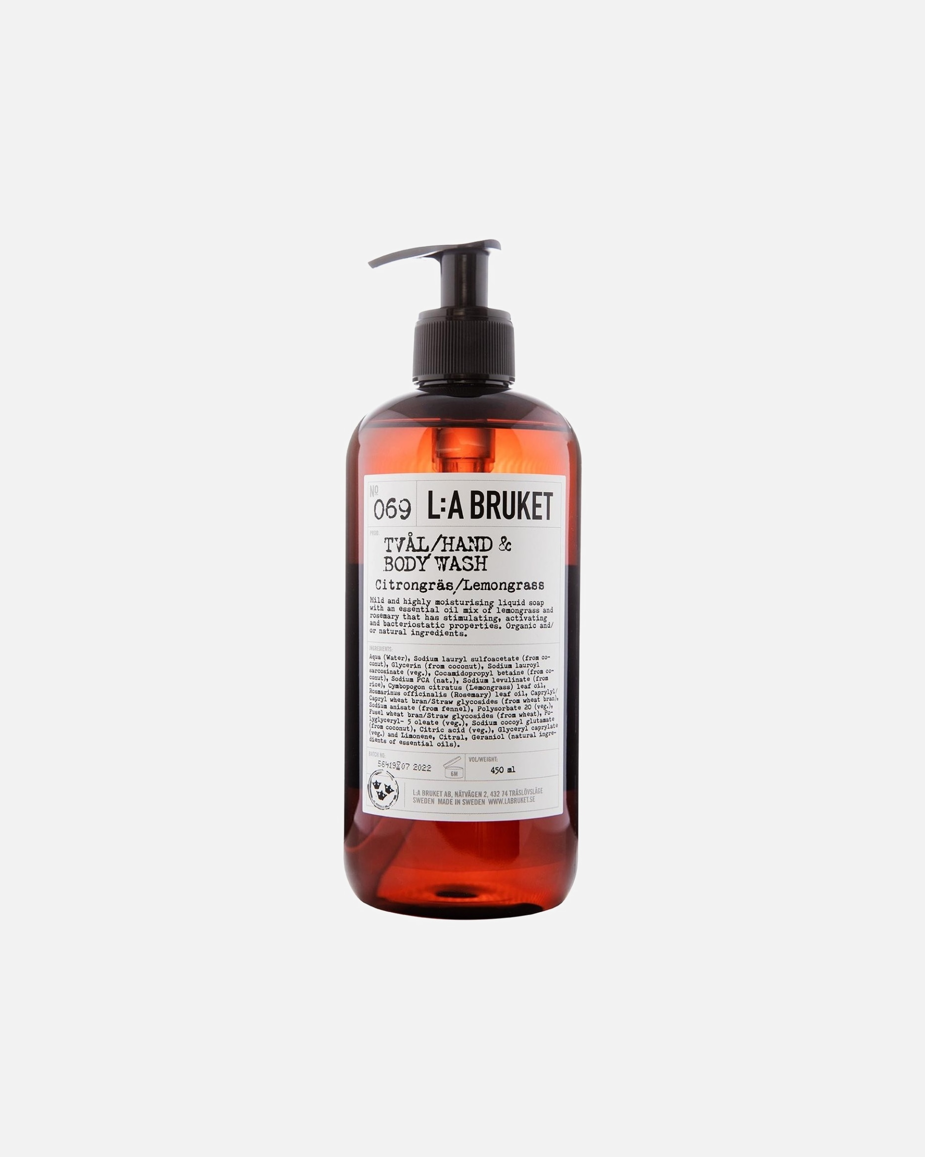 Douchegel voor UnisexL:A BRUKETNo. 069 Liquid Soap Lemongrass450 ml