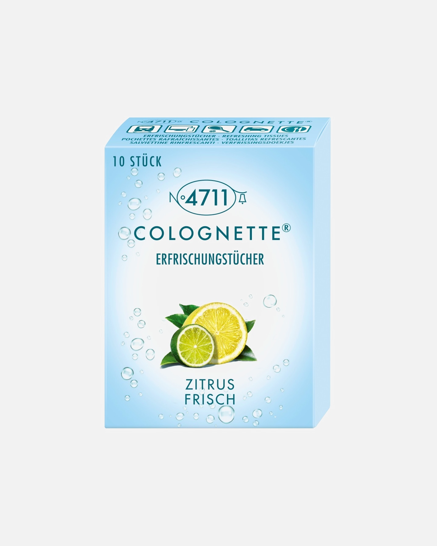 Verfrissende doekjes voor Unisex4711Colognette Refreshing Tissues Lemon10 stuks