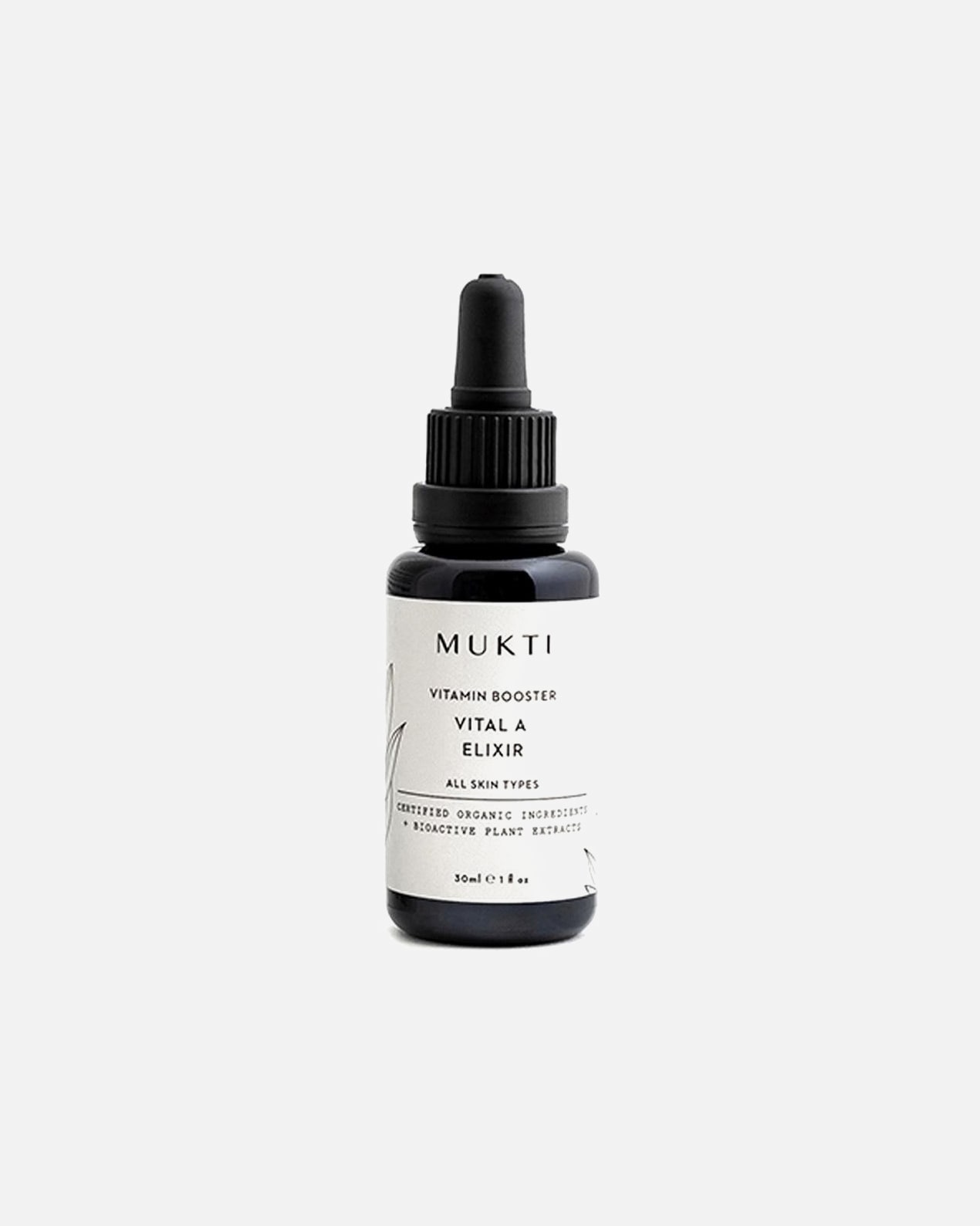 Gezichtsfluide voor UnisexMukti OrganicsVital A Elixir30 ml