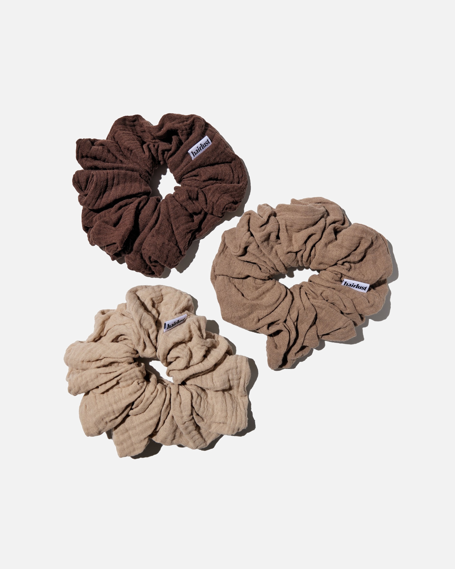 Haarelastiekje voor HairlustCotton Scrunchies, XXL, Coffee1 stuk