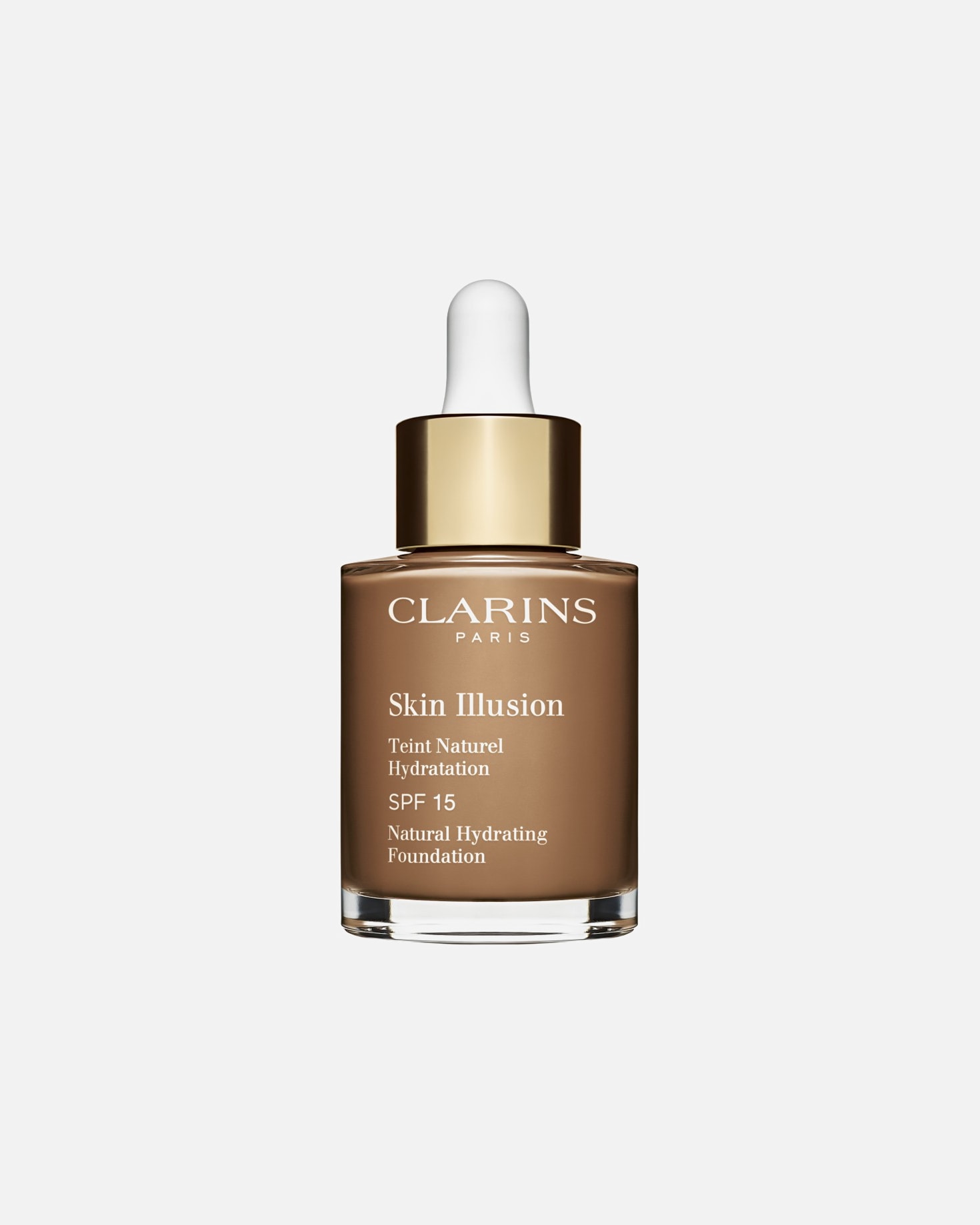 Foundation voor UnisexClarinsSkin Illusion Natural Hydrating Foundation SPF 15115 - Cognac