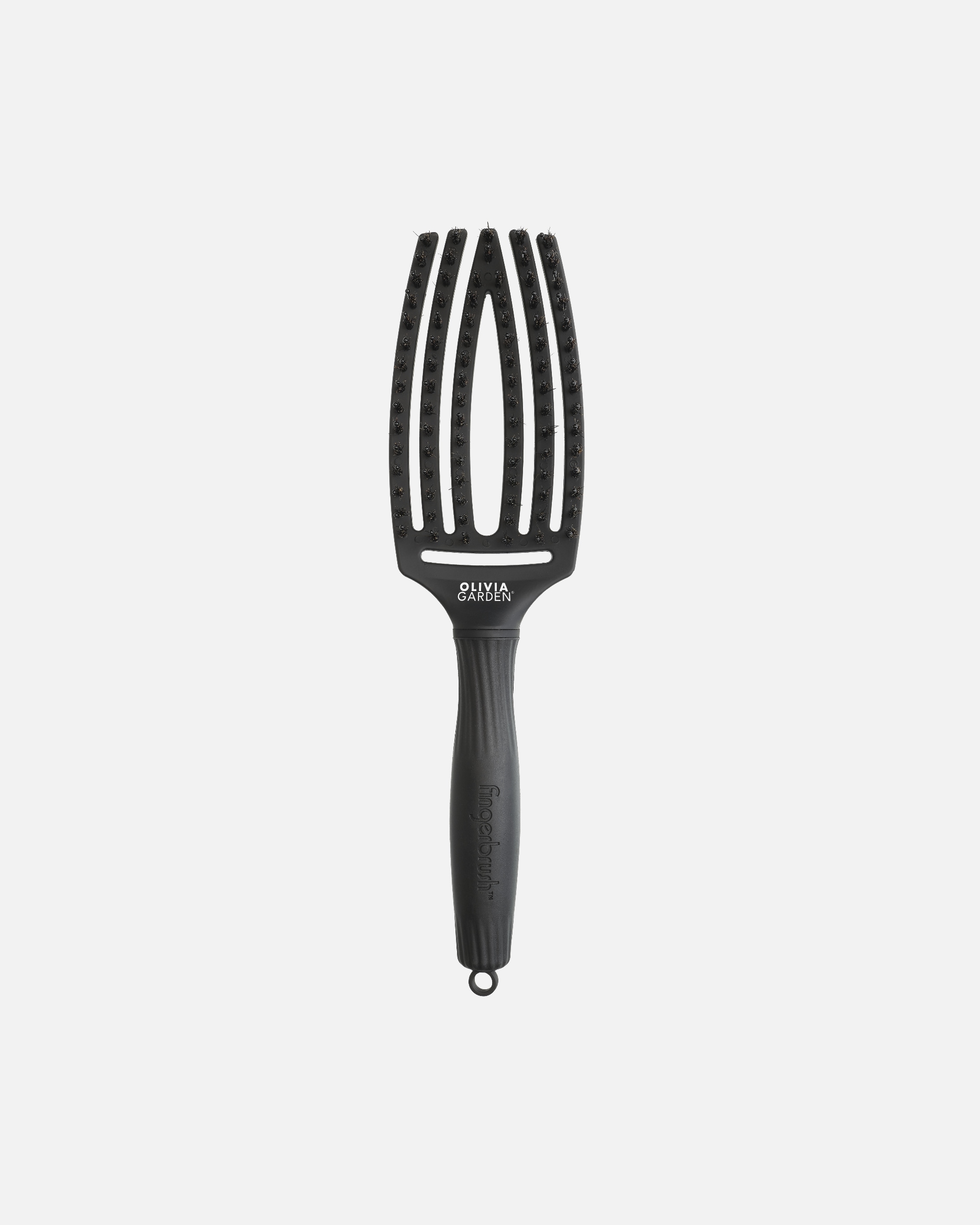 Haar-accessoire voor Olivia GardenFINGERBRUSHCare Iconic Boar&Nylon Full Black1 stuk