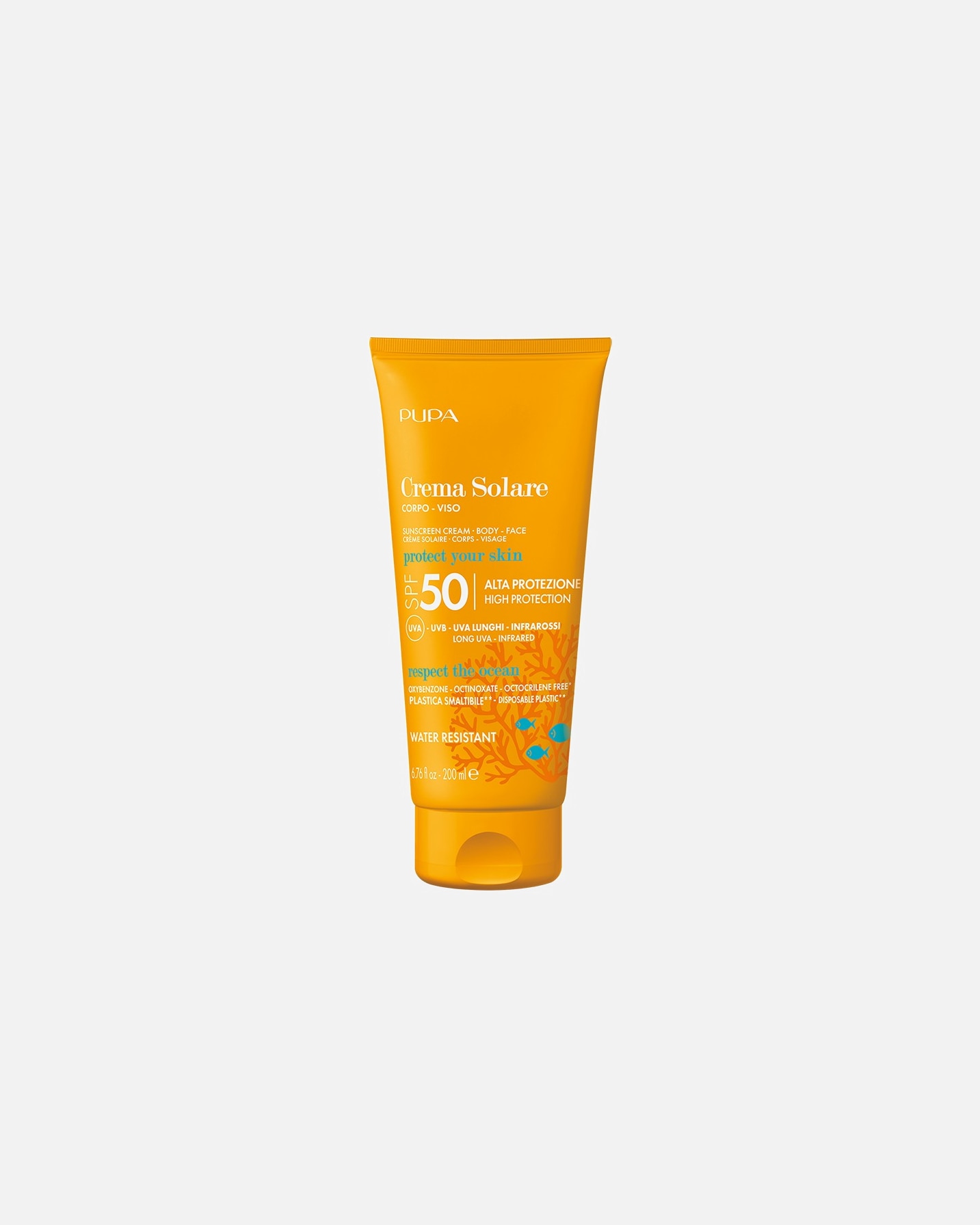 Zonnebrandcrème voor UnisexPUPA MilanoSunscreen Cream SPF50200 ml