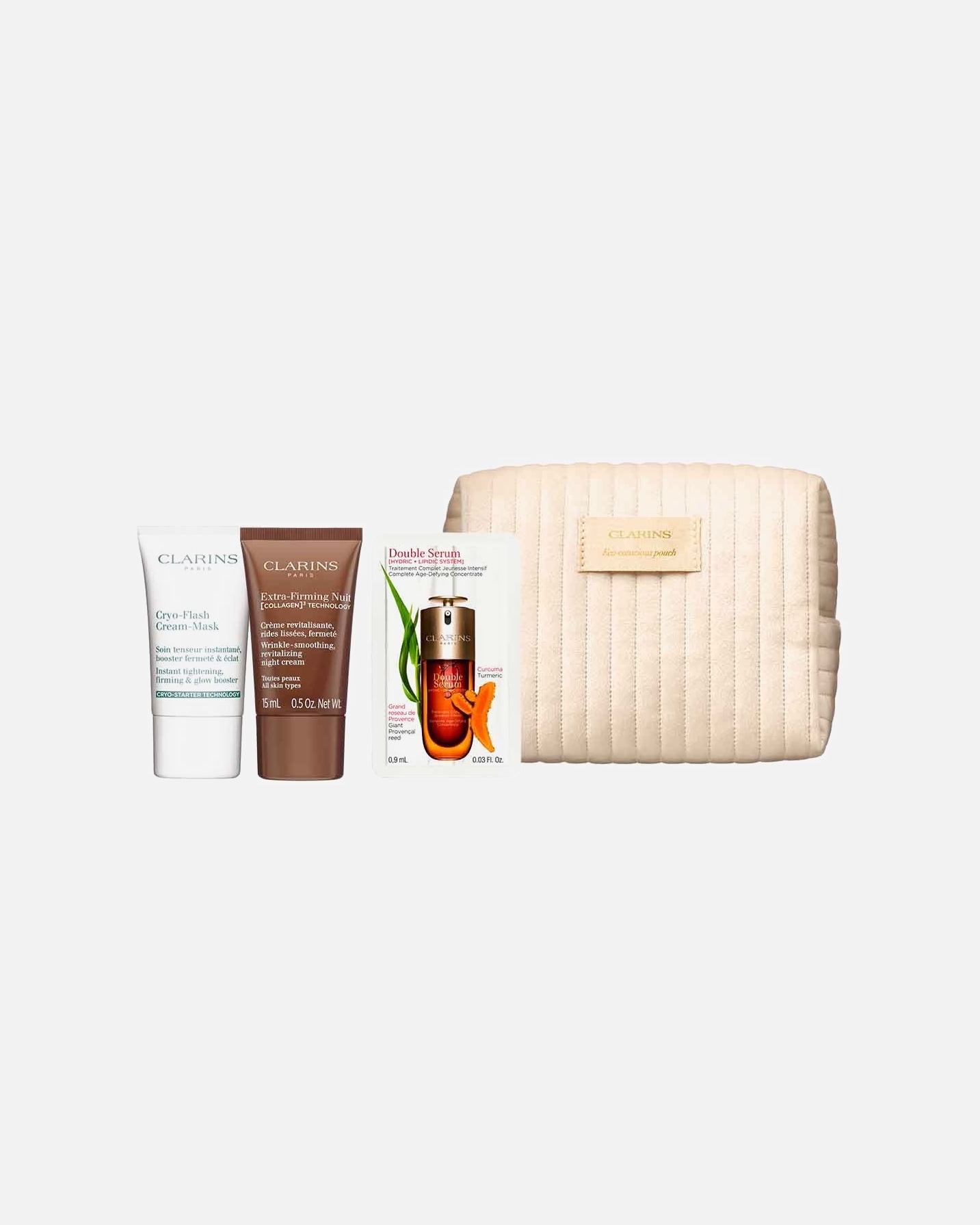 Clarins Beauty purse met luxe miniaturen bij besteding vanaf € 70,- aan Clarins-producten