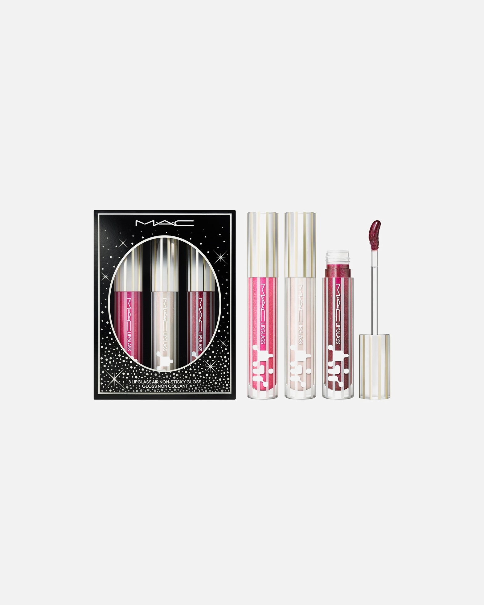 Lip Make-up Set voor UnisexMAC HolidayFestive Affair Lipglass Air Trio Limited-Edition1 stuk