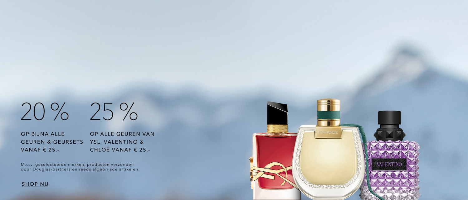 Profiteer van kortingen tot 20% op bijna alle geuren en geursets, en 25% op geuren van YSL, Valentino & Chloé, vanaf € 25. Shop nu!