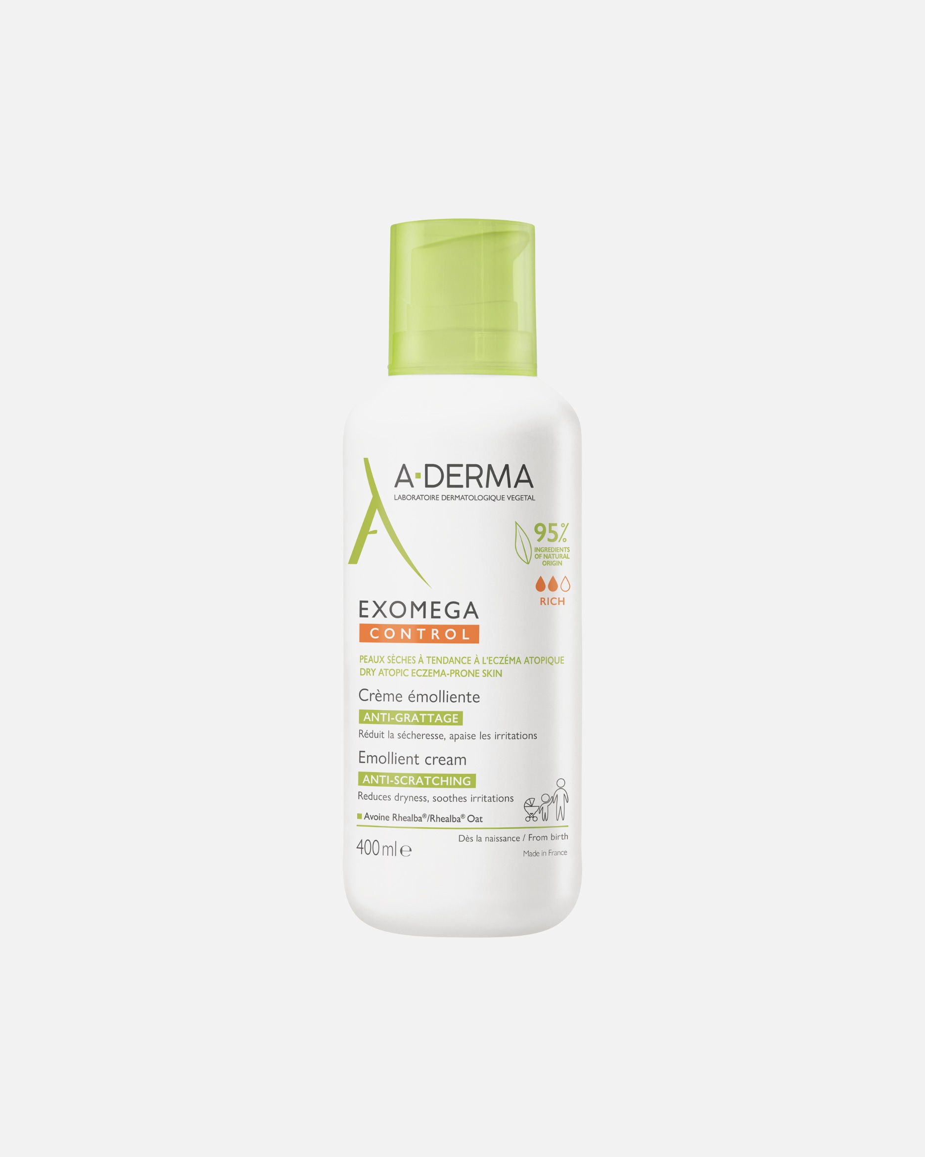 Bodycrème voor UnisexA-DERMAExomegaControl Emollient Cream400 ml