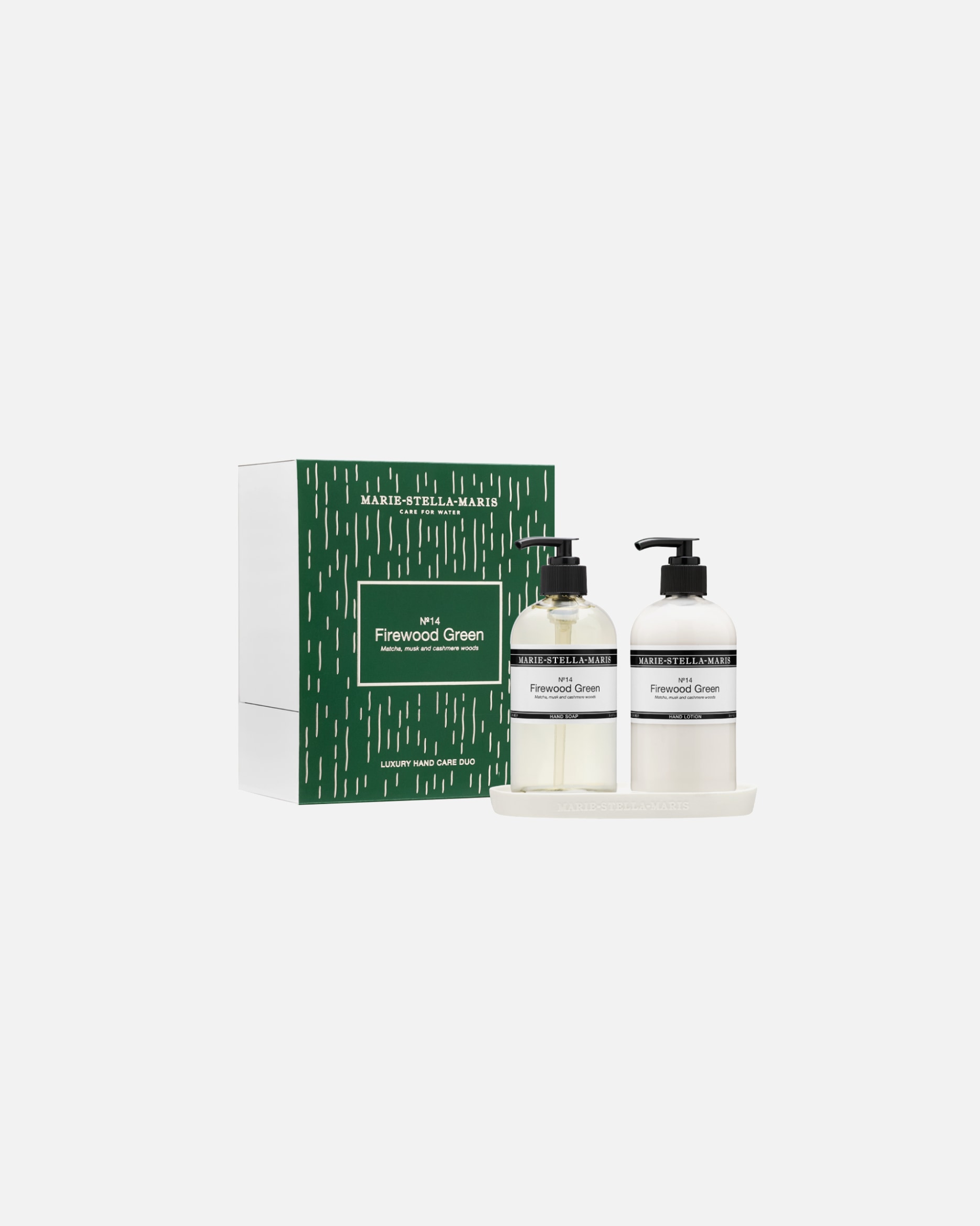 Huisparfumset voor UnisexMarie-Stella-MarisFirewood GreenLuxury Hand Care Duo1 stuk
