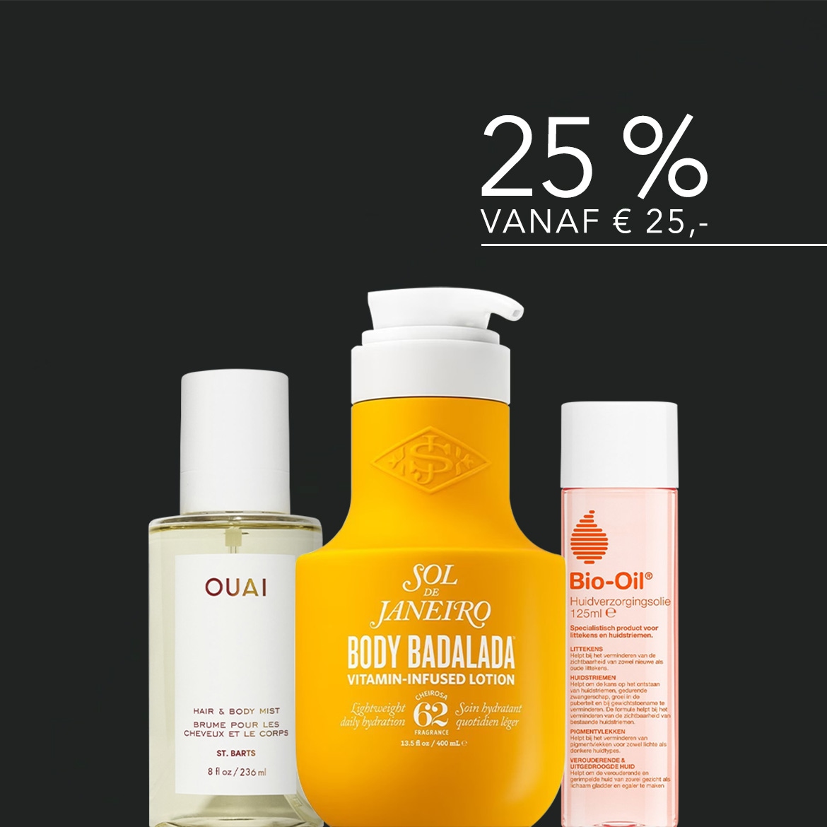 Ontdek de haar- en bodymist van Ouai, de vitamine-infused lotion van Sol de Janeiro en de huidverzorgingsolie van Bio-Oil.