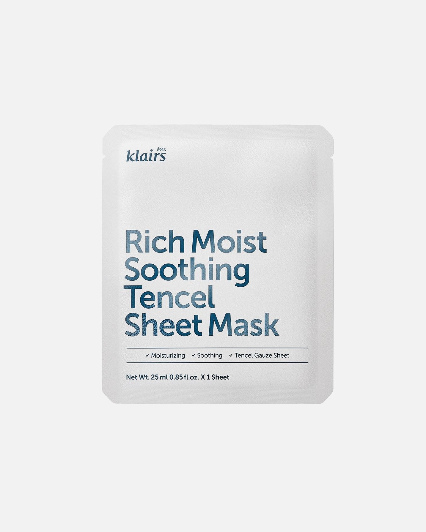 Sheetmasker voor UnisexDear KlairsRich Moist Soothing Tencel Sheet Mask1 stuk