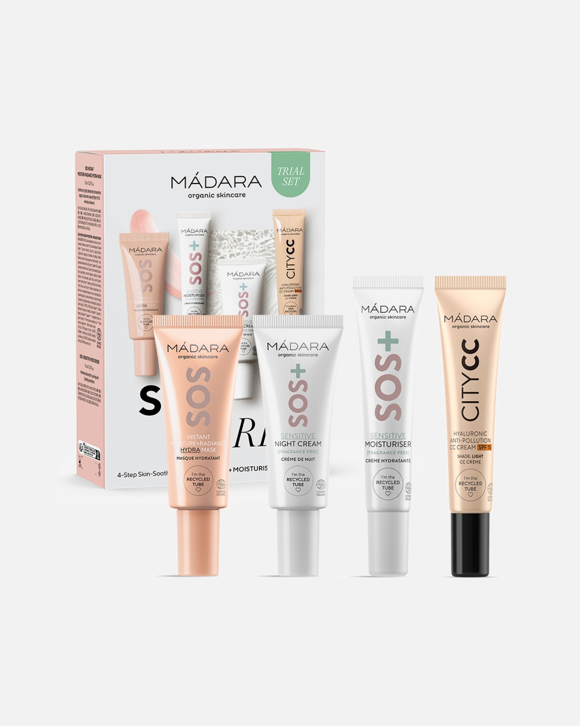 Gezichtsverzorgingsset voor UnisexMÁDARASOS Care 4 Step Skin-Soothing Routine1 stuk