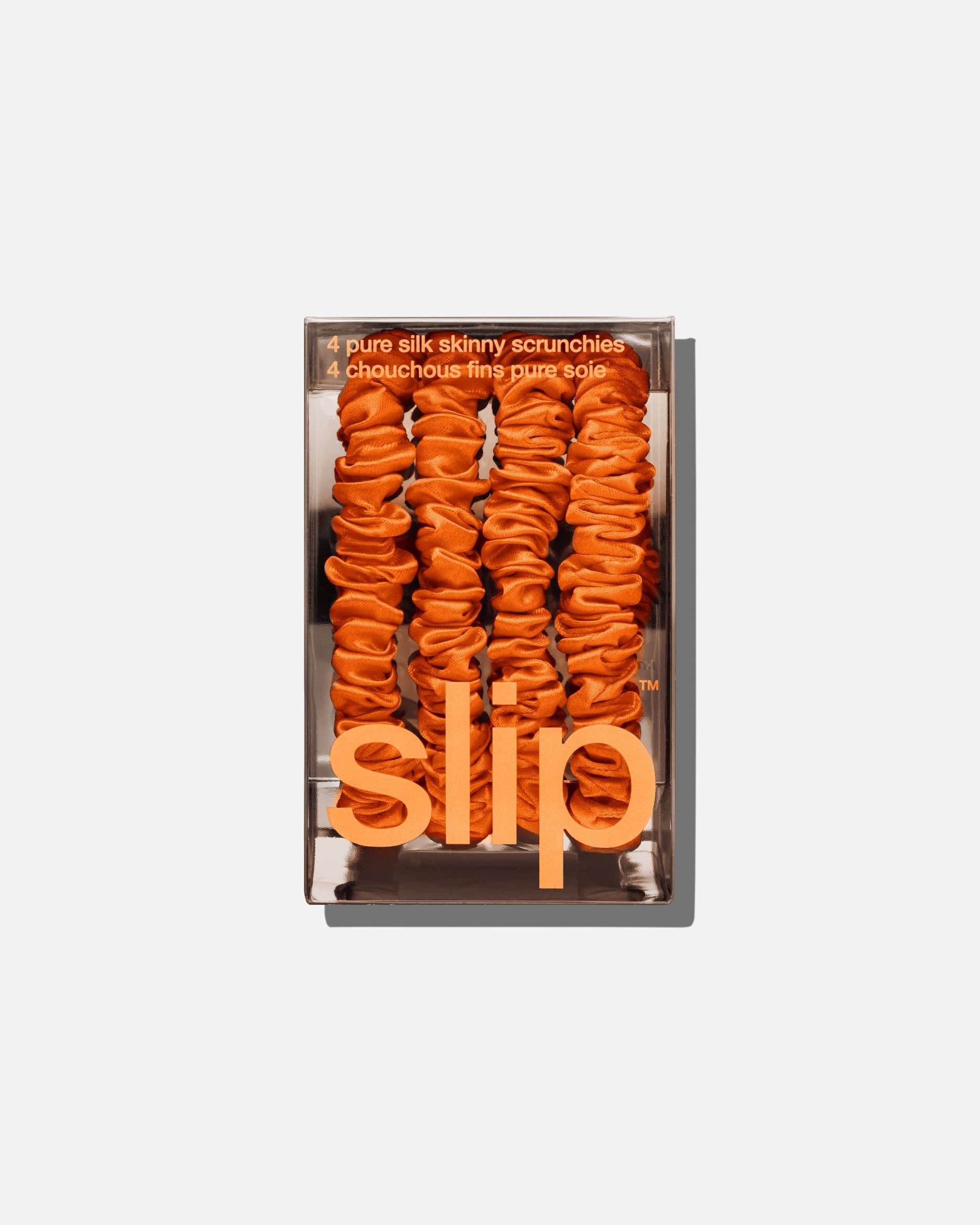 Haar-accessoire voor UnisexSlipPure Zijden Skinny Scrunchies - Oranje1 stuk