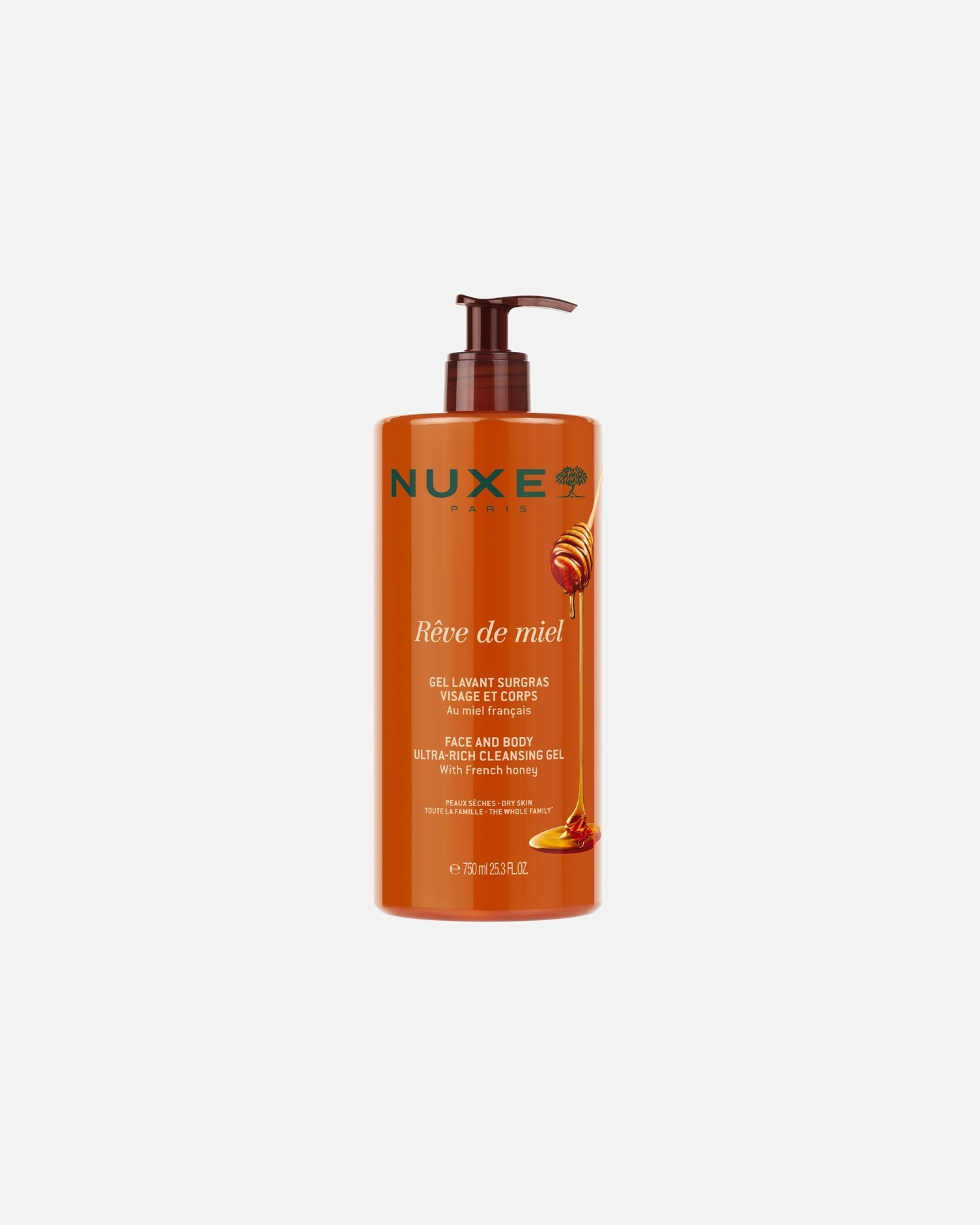 Body gel voor NUXEReve De Miel®Gezicht & Lichaam750 ml