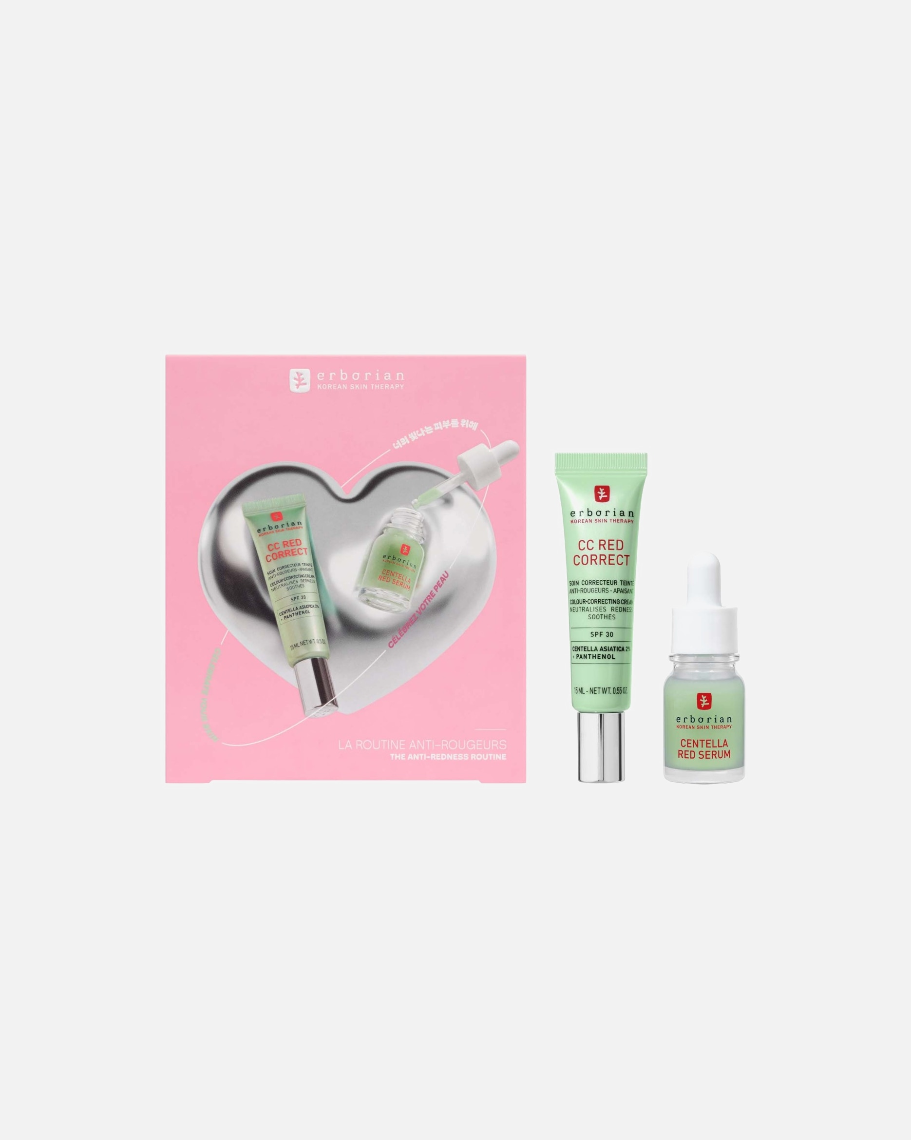 Gezichtsverzorgingsset voor UnisexERBORIANCC Red Correct x Centella Red Serum1 stuk