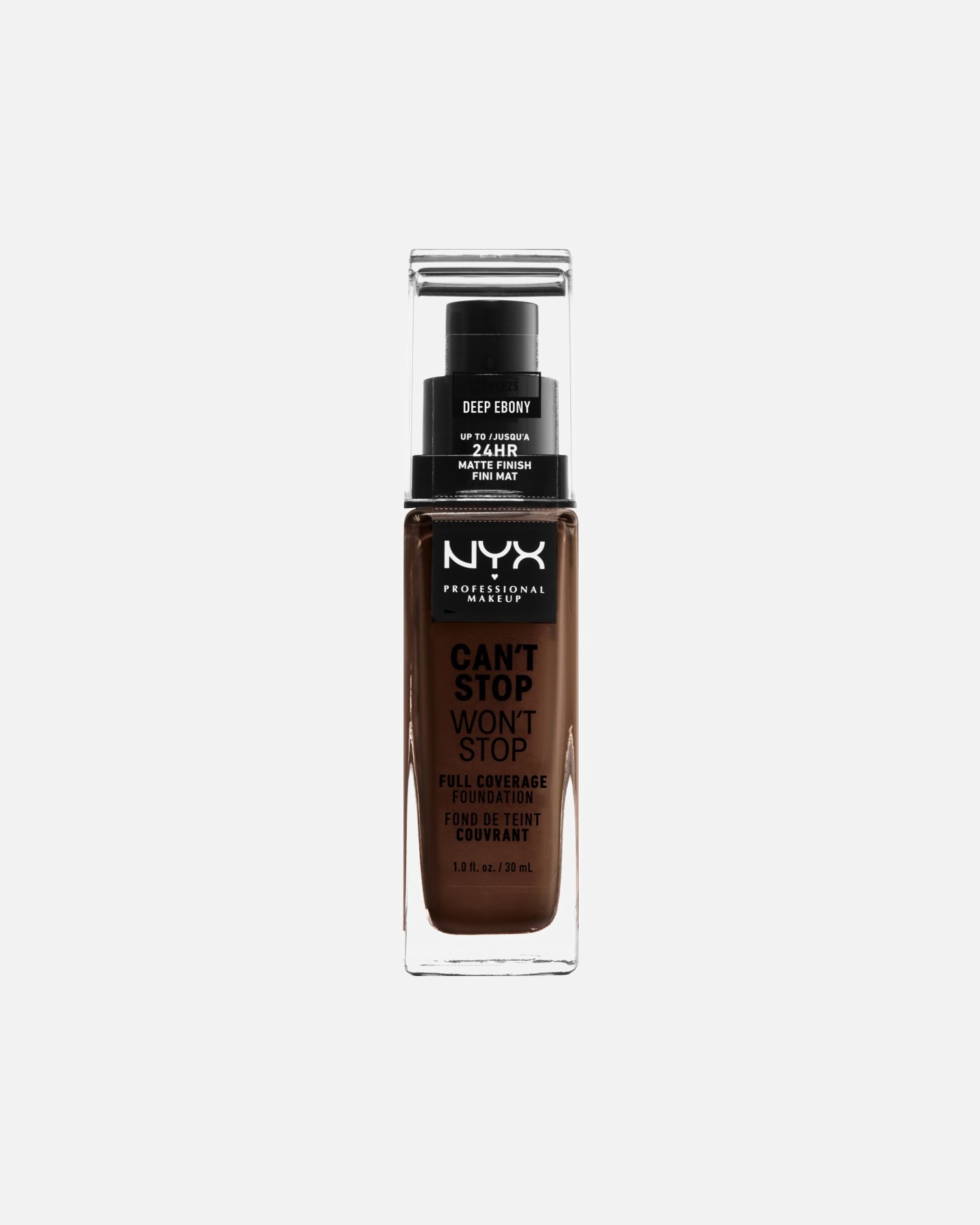 Foundation voor UnisexNYX Professional MakeupWeddingCan't Stop Won't Stop Full CoverageDeep Ebony