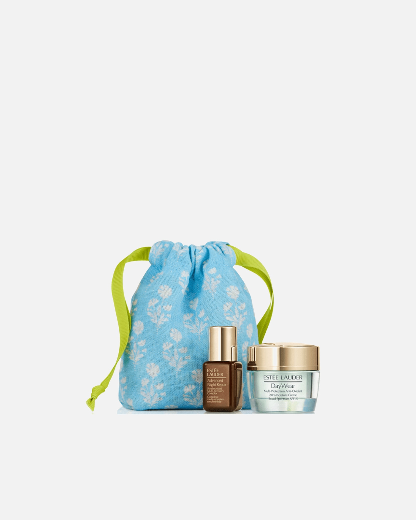 Estée Lauder pouch met twee miniaturen
