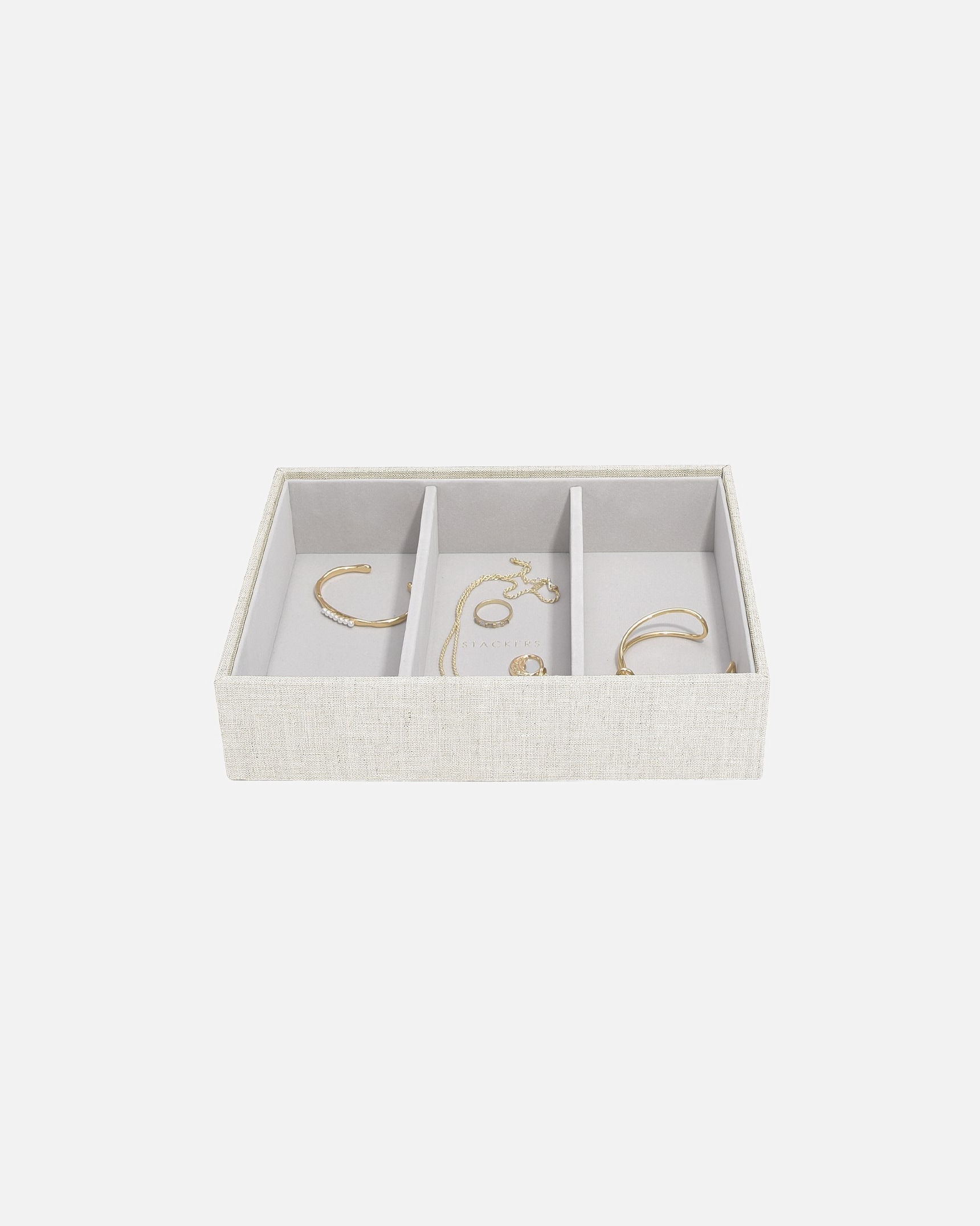 Sieradendoosje voor UnisexStackersOatmeal & Linen Classic Deep 3 Section1 stuk