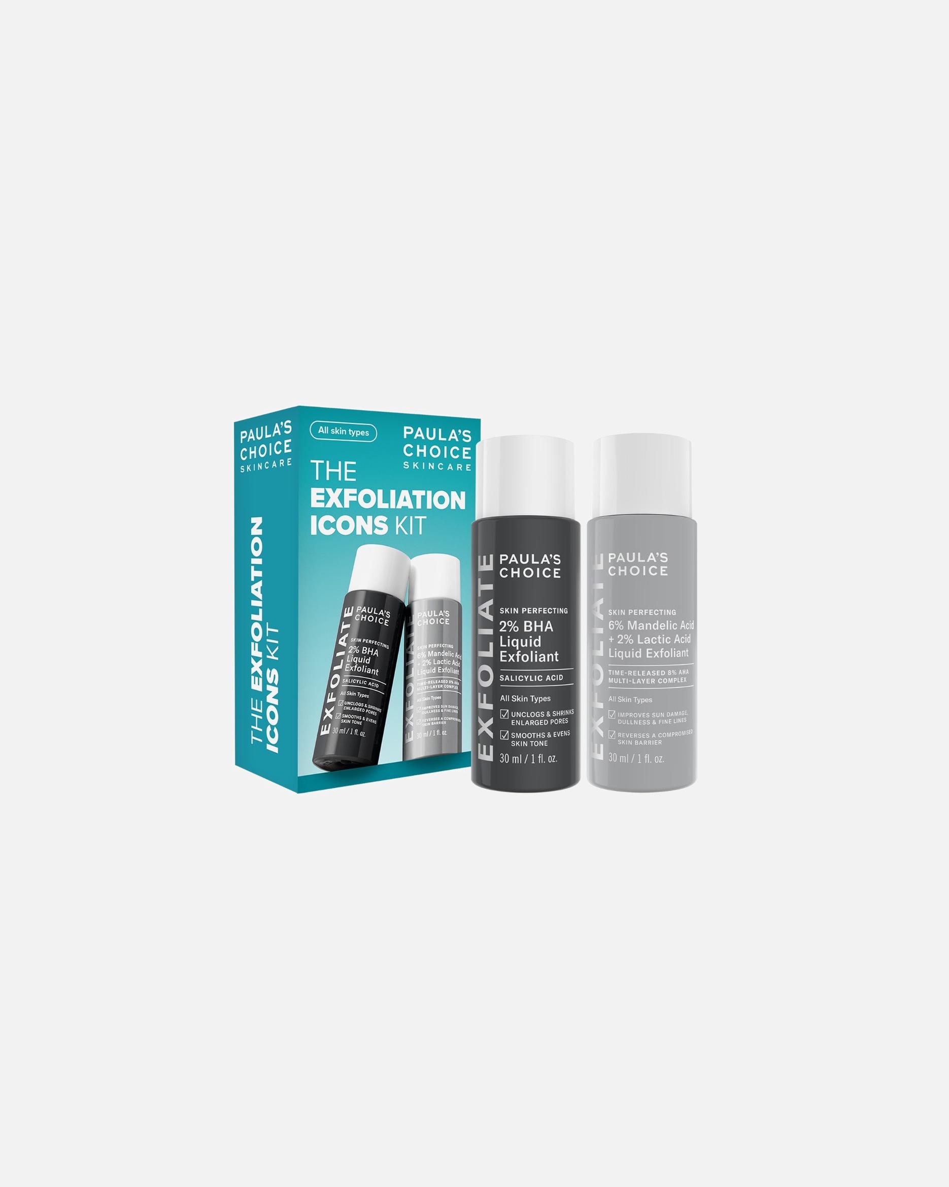 Gezichtsreinigingsset voor UnisexPaula's ChoiceSkin PerfectingMini-Kit Multi-Level ExfoliantMini-Kit Multi-Level Exfoliant