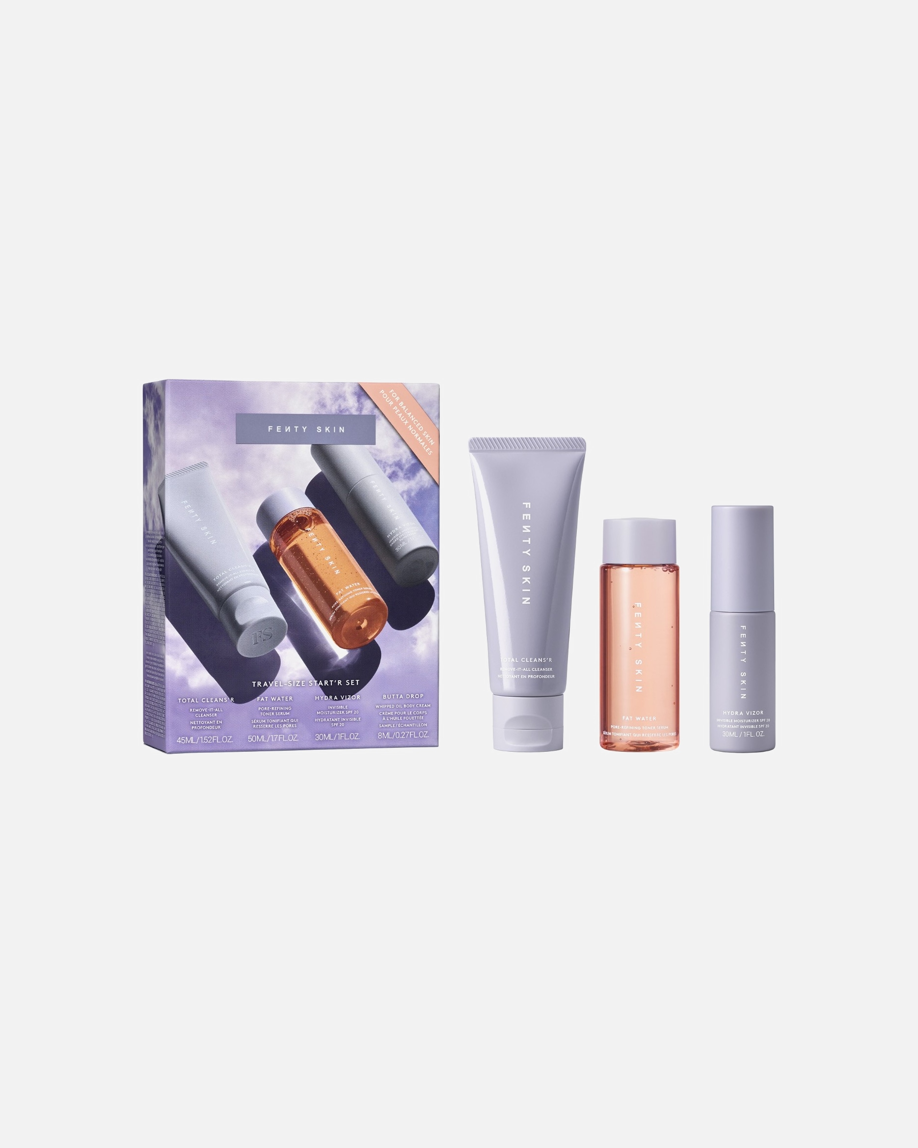 Gezichtsverzorgingsset voor UnisexFenty SkinTravel-size start'r set133 ml