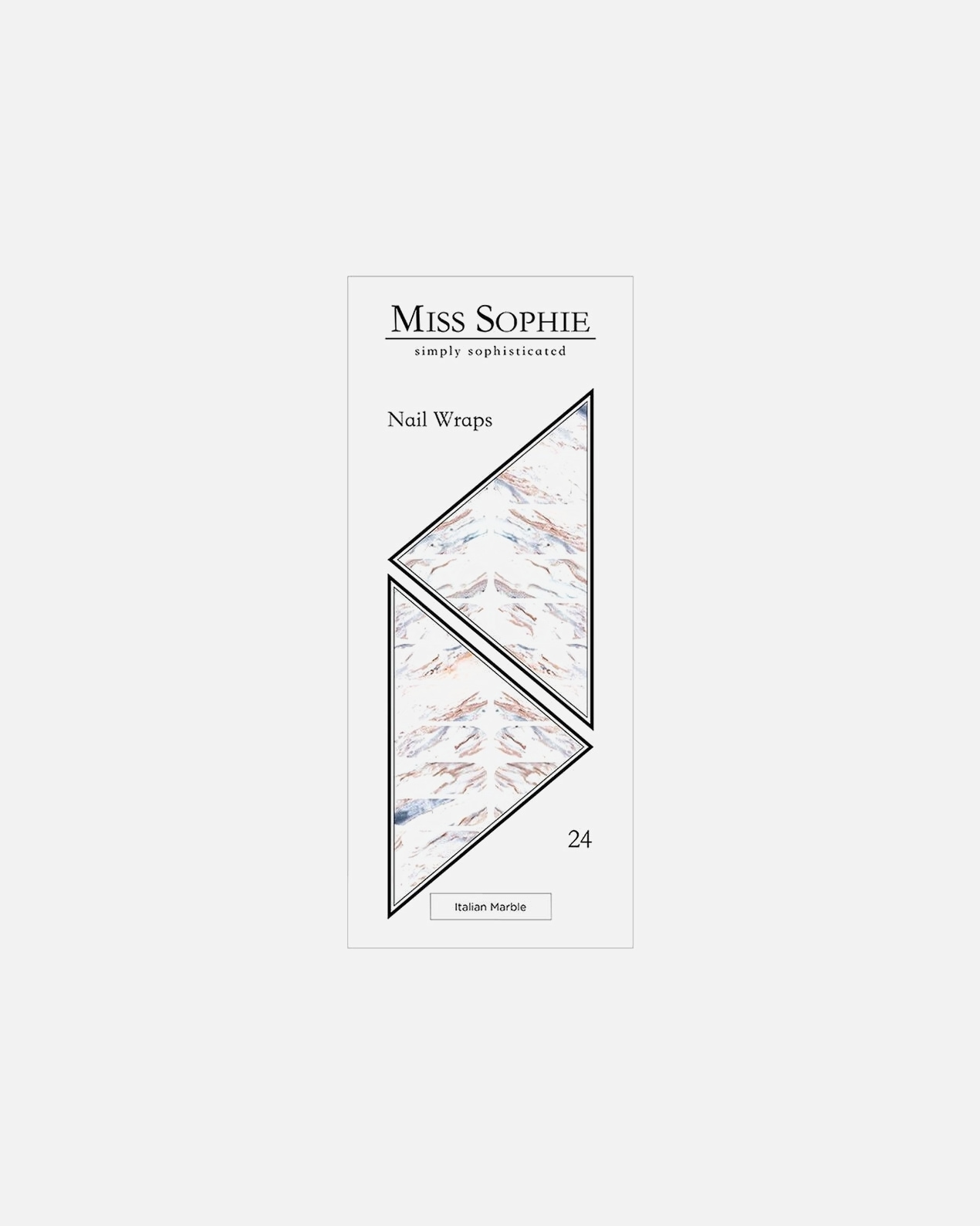 Nageldesign voor UnisexMiss SophieItalian Marble24 stuks.