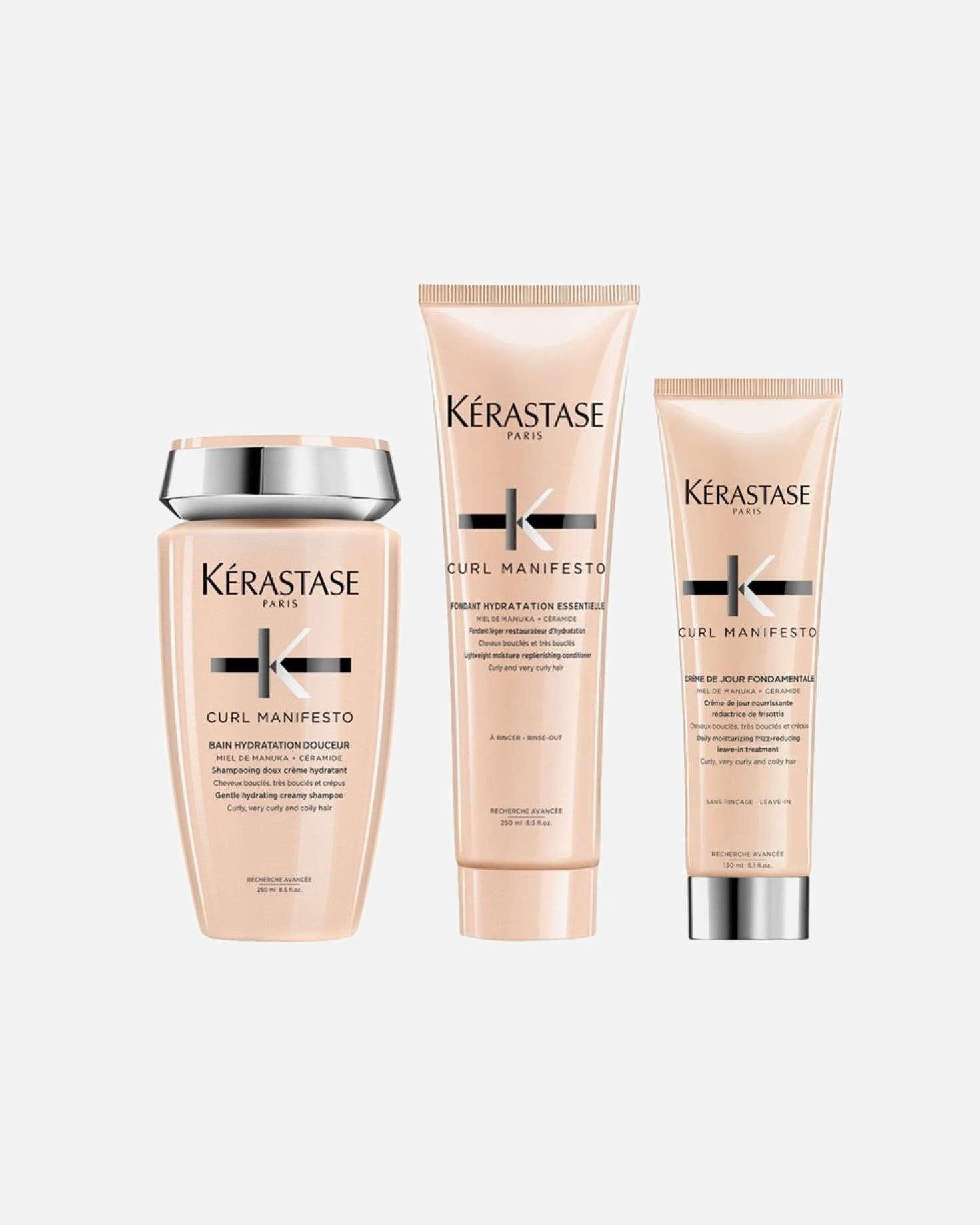 Haarverzorgingsset voor KérastaseCurl Manifesto Set Creme (Shampoo / Conditioner/ Créme)1 stuk