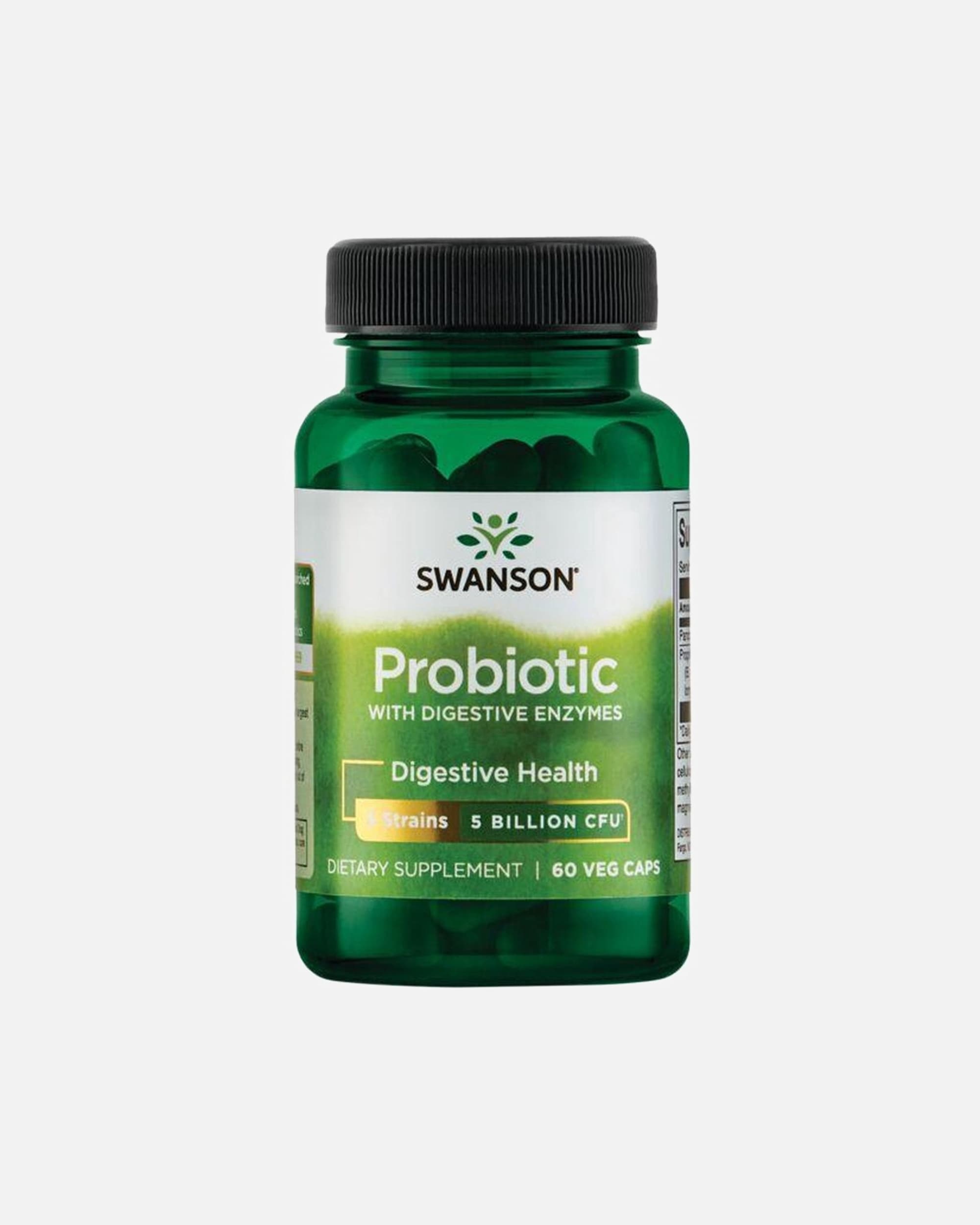 Voedingssupplement voor UnisexSwansonDefault Brand LineProbiotica met Spijsverteringsenzymen 5 Miljard CFU60 capsules