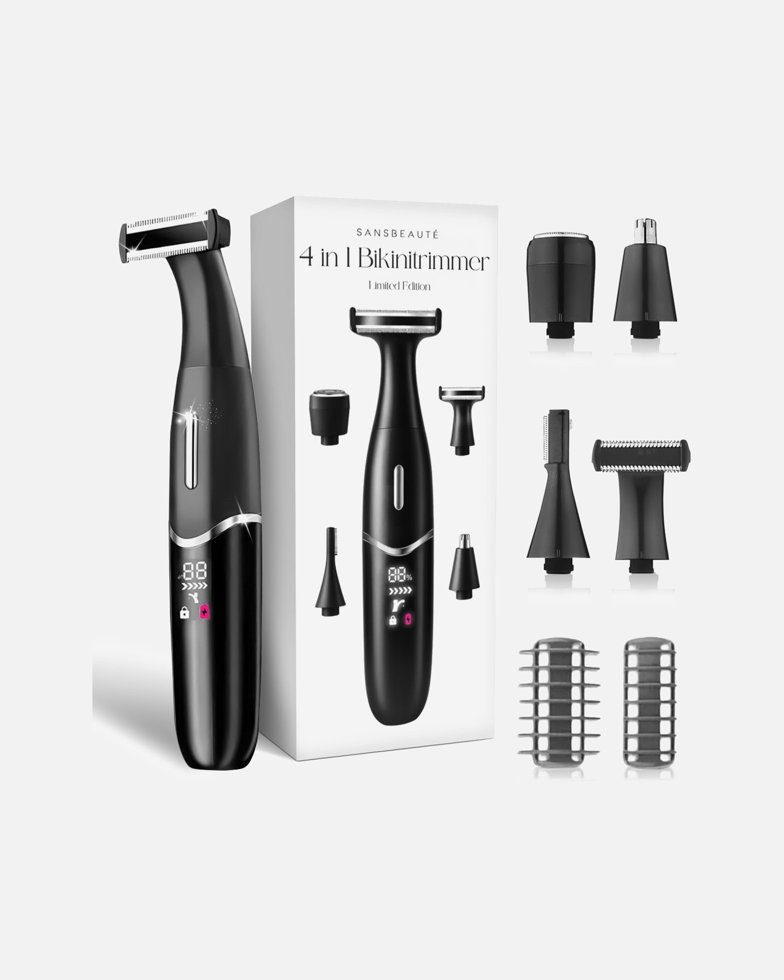 Trimmer voor UnisexSansbeauteDefault Brand Line4-in-1 Bikinitrimmer - Ladyshave - Scheerapparaat - Gezicht - Oksels - Benen - Bikinilijn1 Piece
