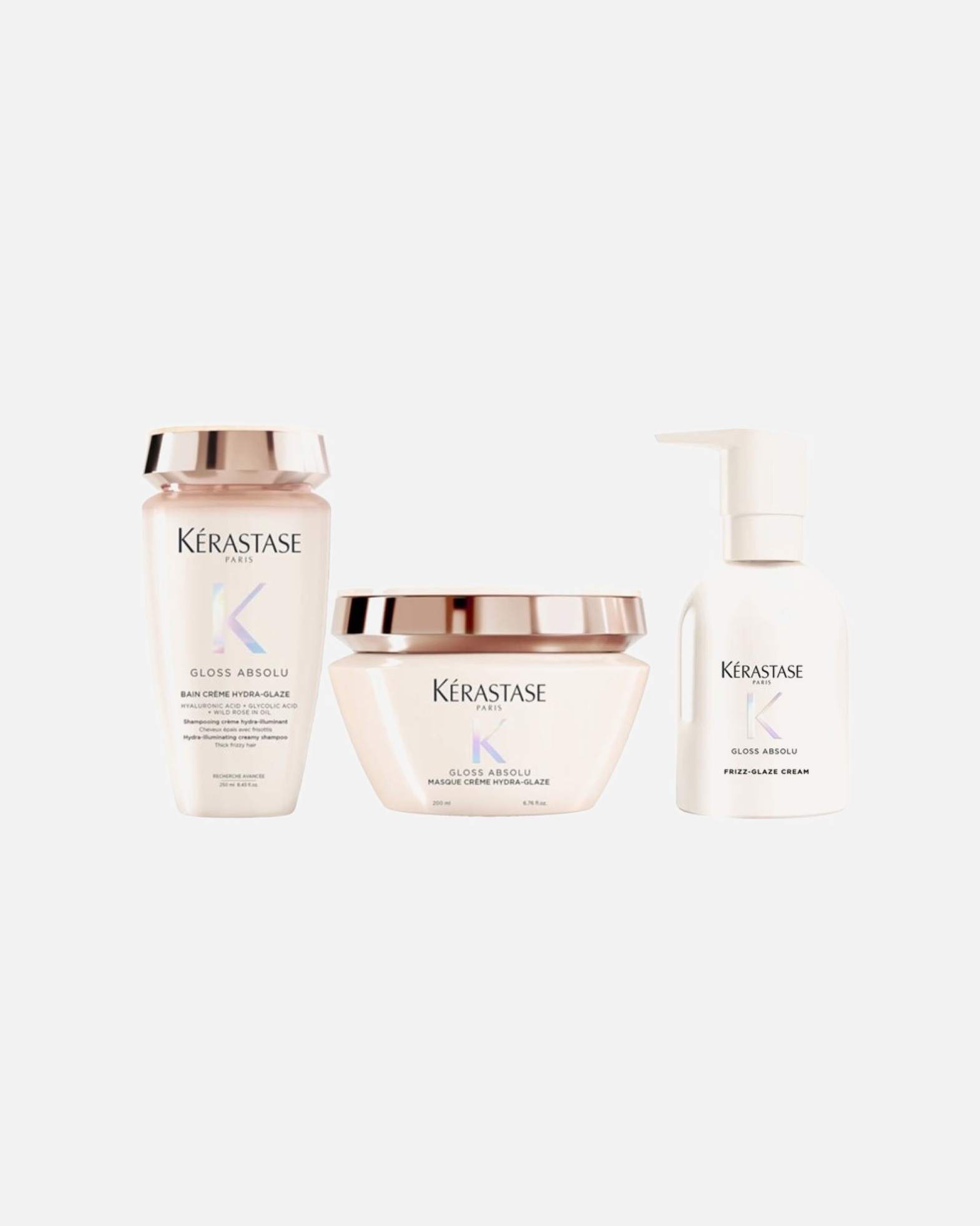 Haarverzorgingsset voor KérastaseGloss Absolu Créme 3-delige Set (Créme Shampoo / Masque / Glaze Cream)1 stuk