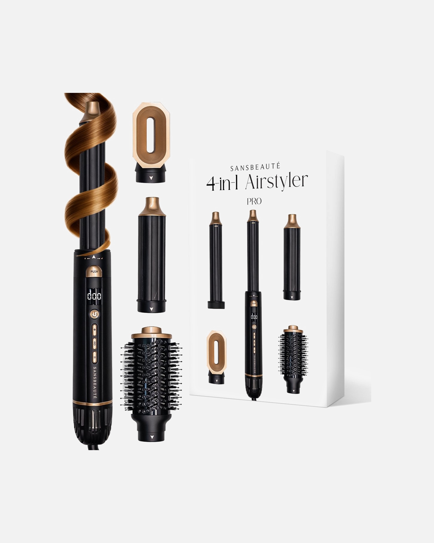 Multifunctioneel apparaat voor UnisexSansbeauteDefault Brand Line4-in-1 Airstyler - Multistyler - Föhnborstel - Haarkruller - Krultang - Haarstyler1 Piece