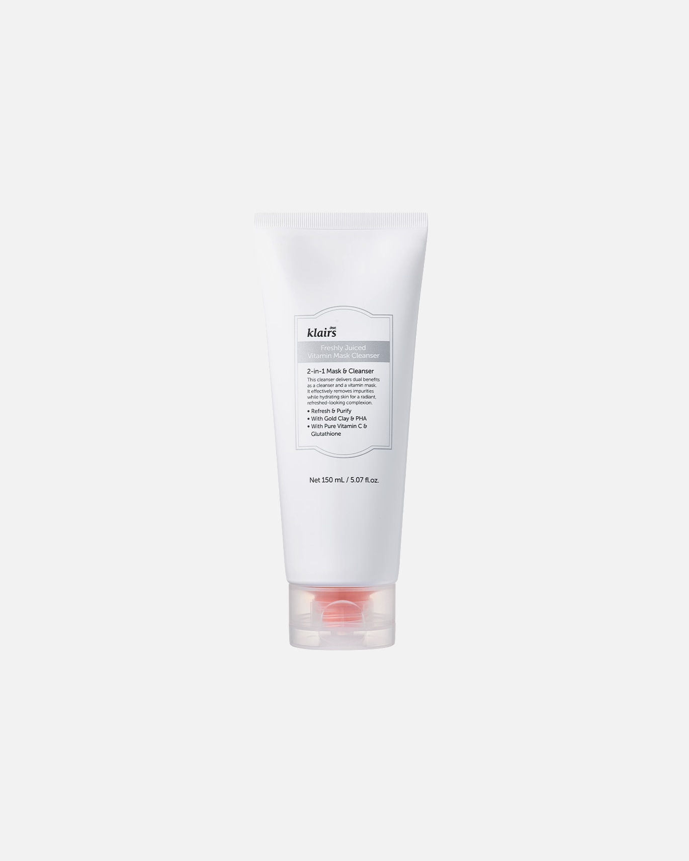 Gezichtsreinigingsschuim voor UnisexDear KlairsFreshly Juiced Vitamin Mask Cleanser150 ml