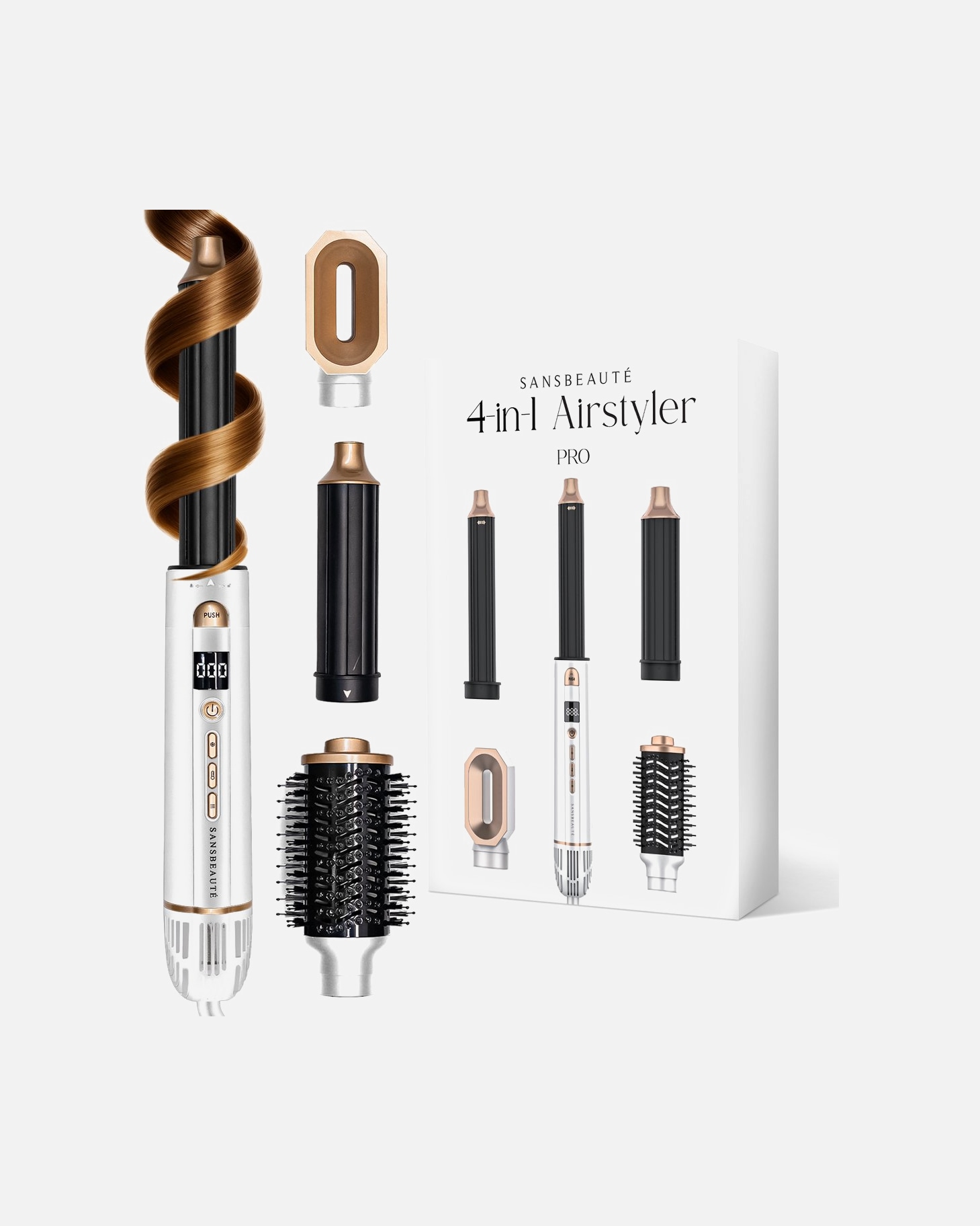 Haarrollers voor UnisexSansbeauteDefault Brand Line4-in-1 Airstyler - Multistyler - Föhnborstel - Haarkruller - Krultang - Haarstyler1 Piece