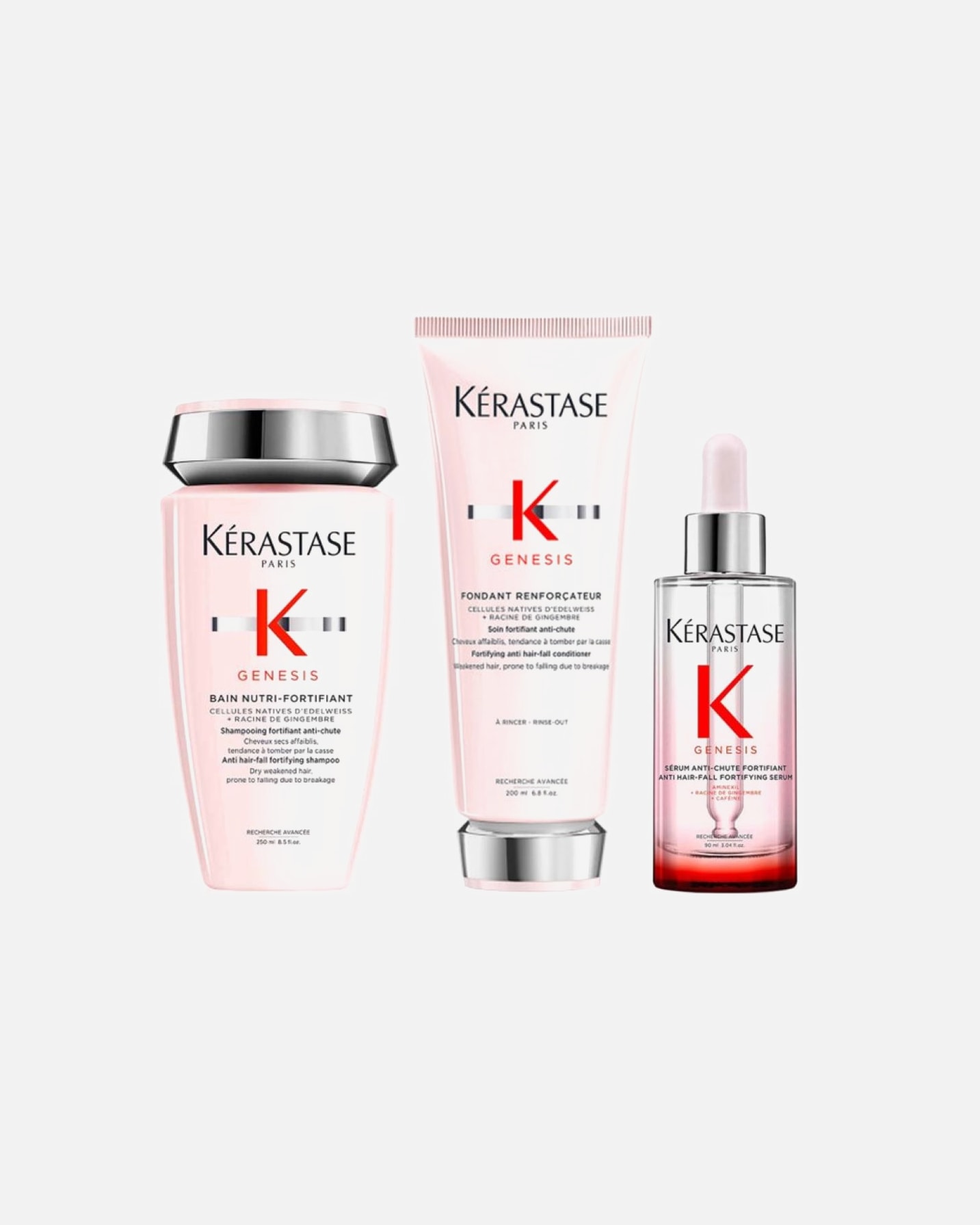 Haarverzorgingsset voor KérastaseGenesis Set NUTRI Serum (Bain Nutri/ Conditioner/ Serum Anti Chute)1 stuk