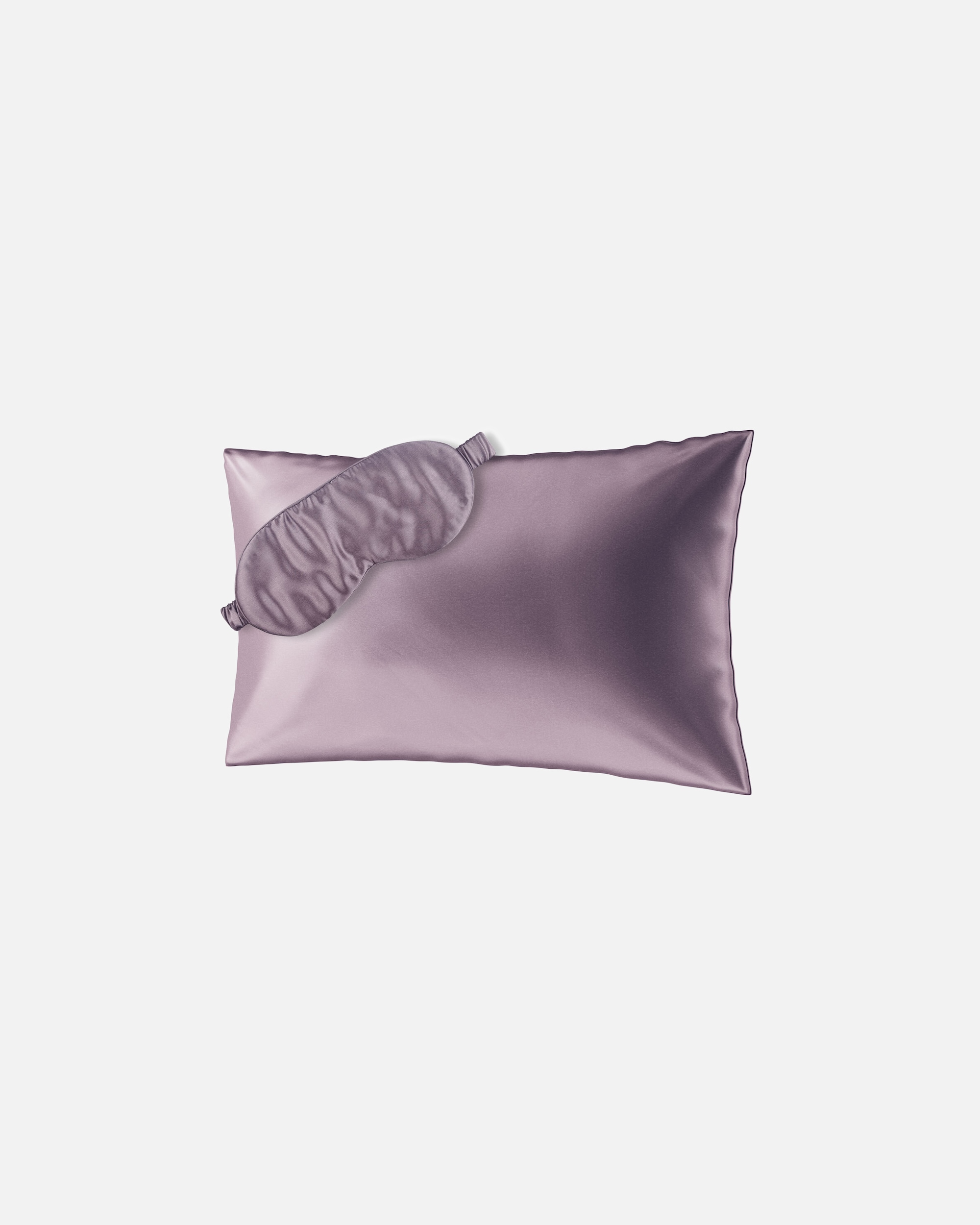 Kussen voor AiloriaBEAUTY SLEEP SET (40X60) Zijden kussensloop en slaapmaskerpaars