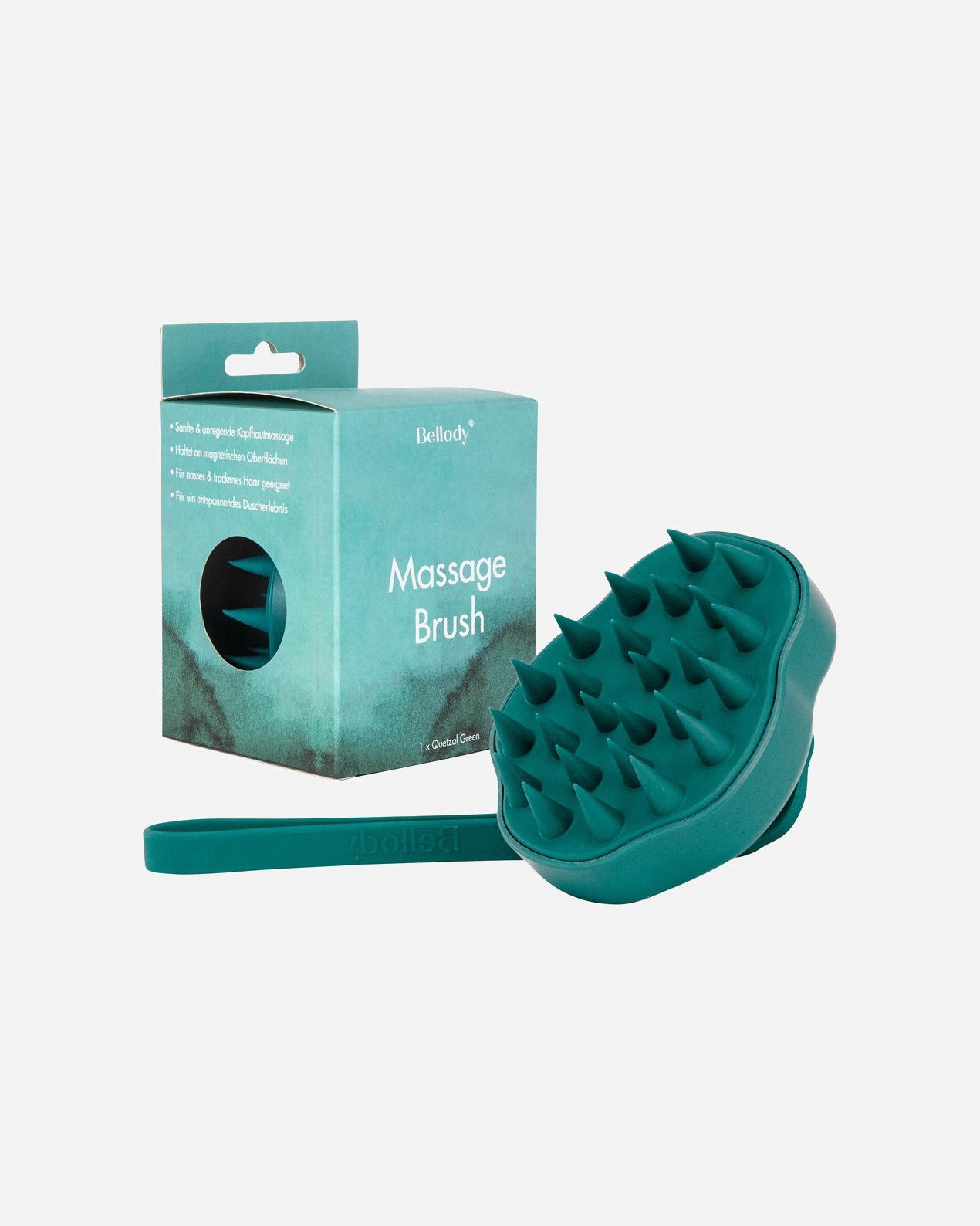 Platte en paddle borstels voor UnisexHoofdhuid MassageborstelQuetzal Green