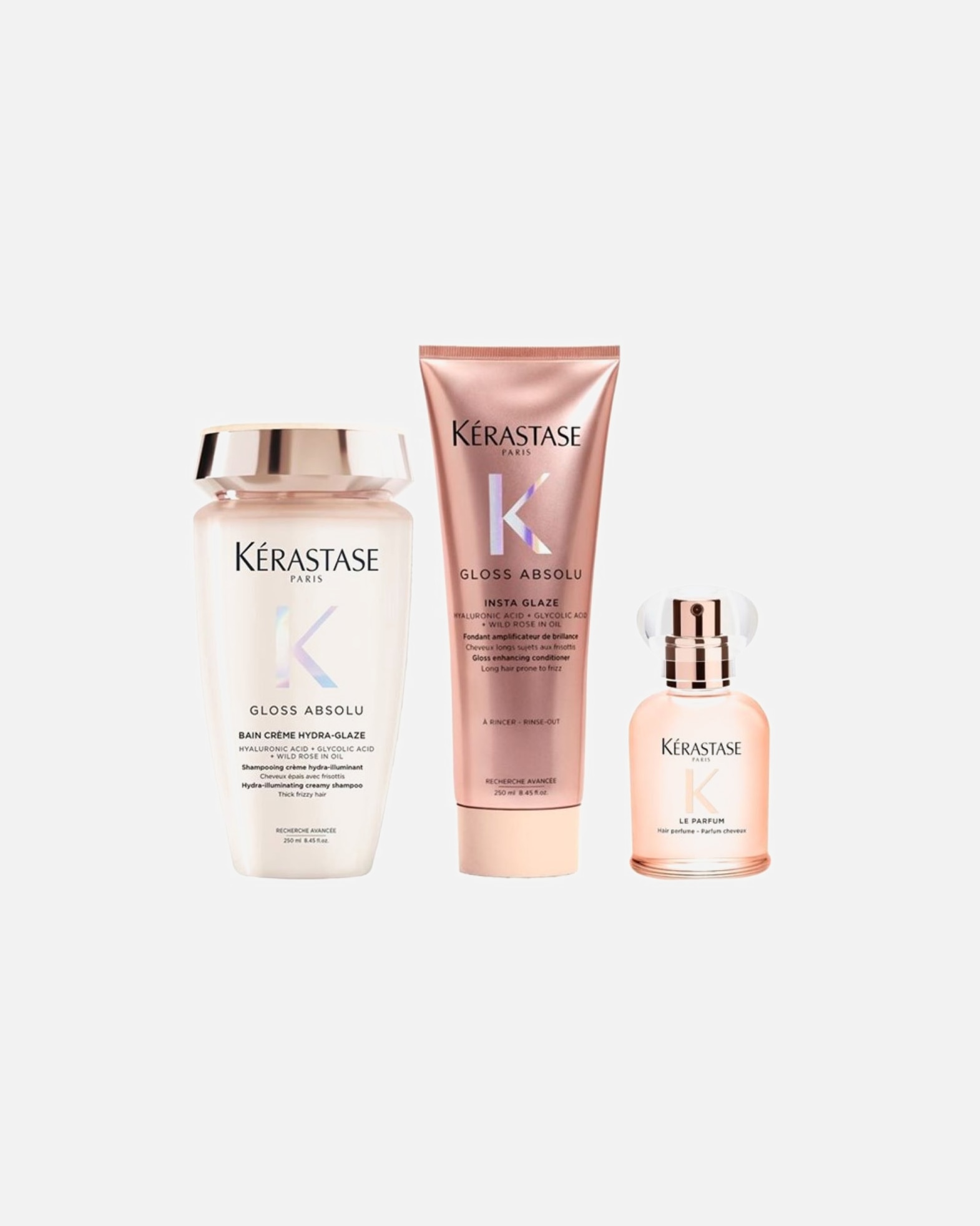 Haarverzorgingsset voor KérastaseGloss Absolu Créme 3-delige Set (Créme Shampoo / Fondant / Le Parfum)1 stuk