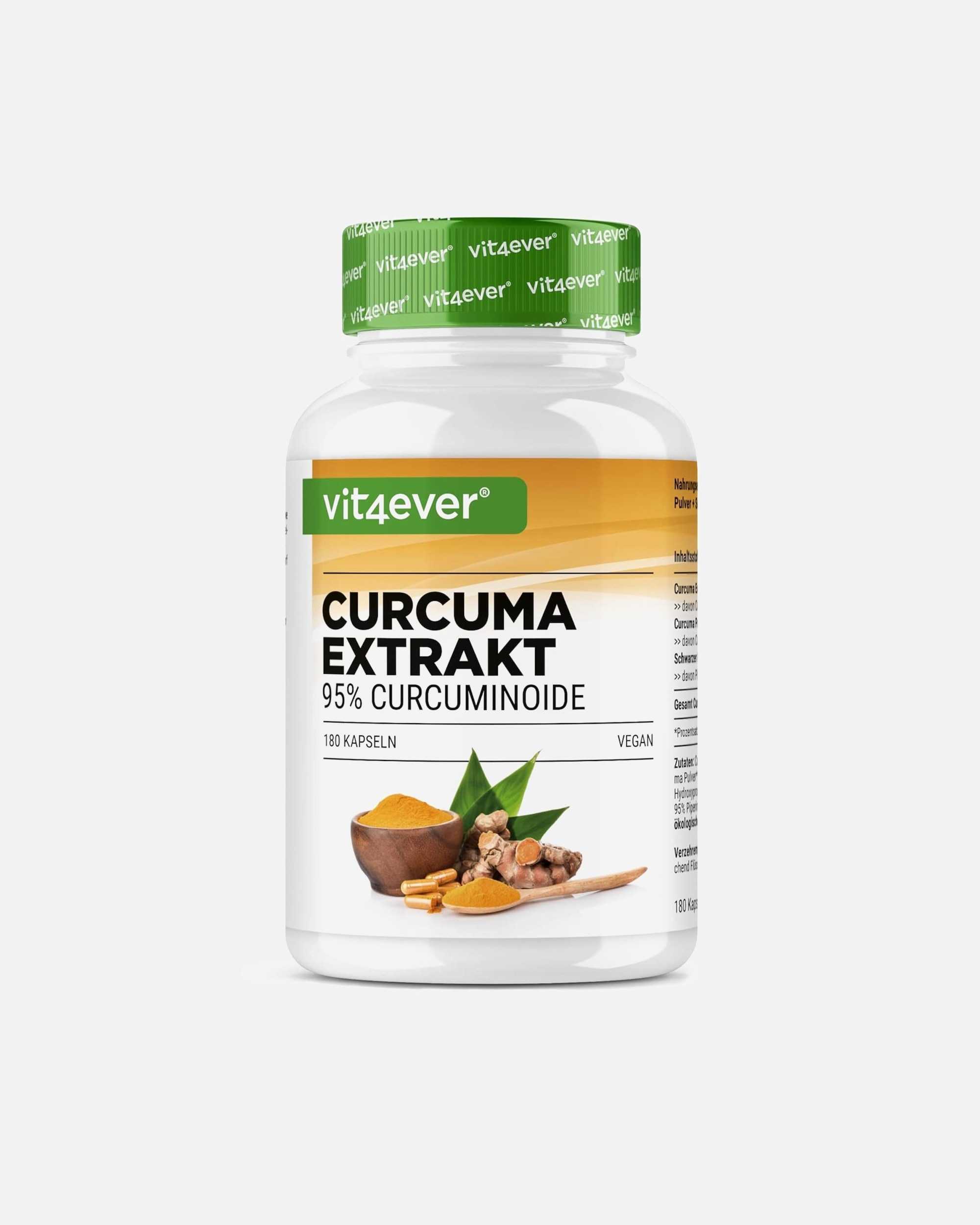 Voedingssupplement voor UnisexVit4everDefault Brand LineKurkuma-Extract Intens180 capsules