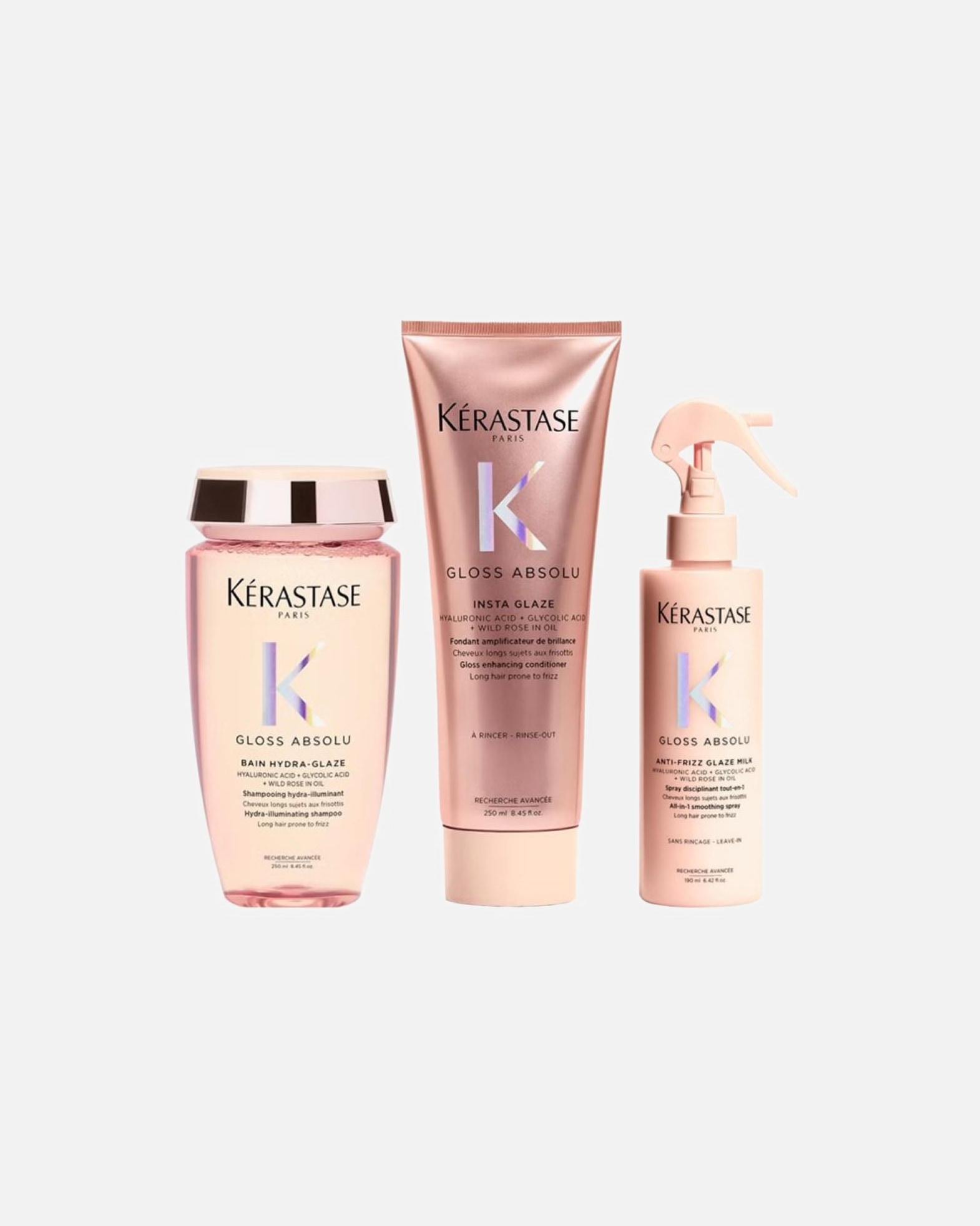 Haarverzorgingsset voor KérastaseGloss Absolu Set Milk (Shampoo / Conditioner/ Milk)1 stuk