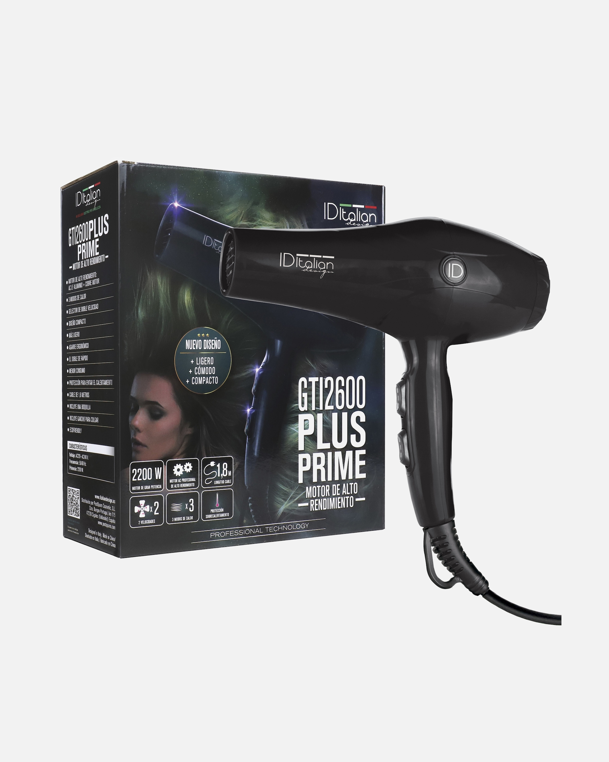 Haardroger voor UnisexGti 2600 Plus Prime HaardrogerGti 2600 Plus Prime Haardroger