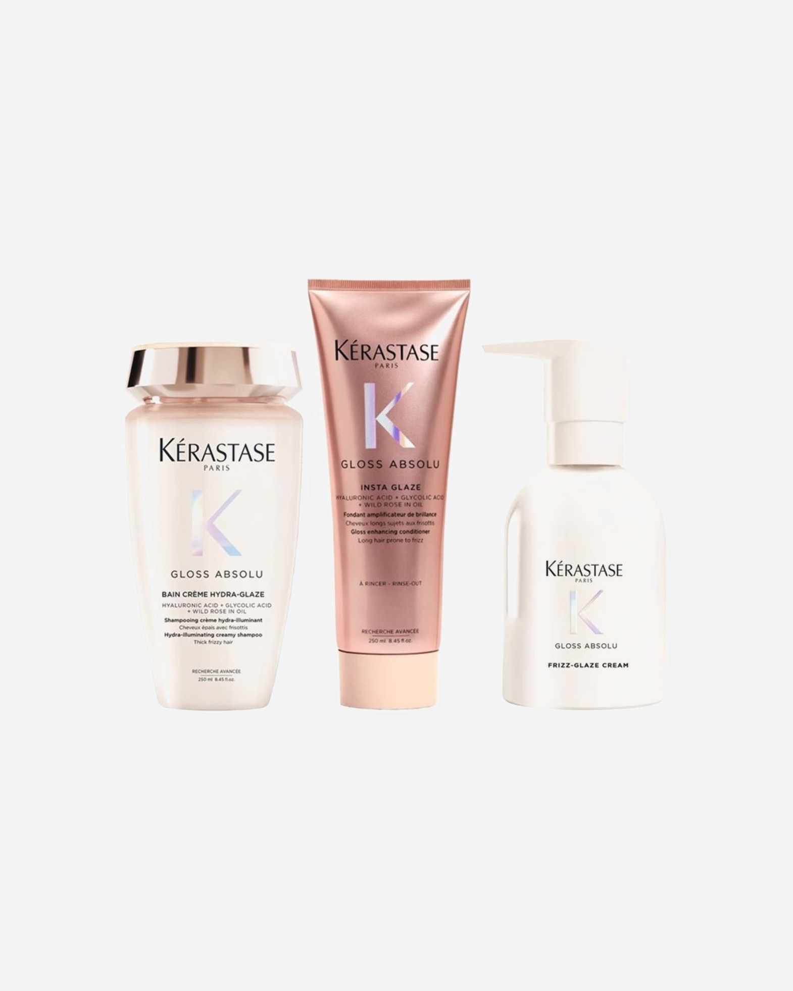 Haarverzorgingsset voor KérastaseGloss Absolu Créme 3-delige Set (Créme Shampoo / Fondant / Glaze Cream)1 stuk