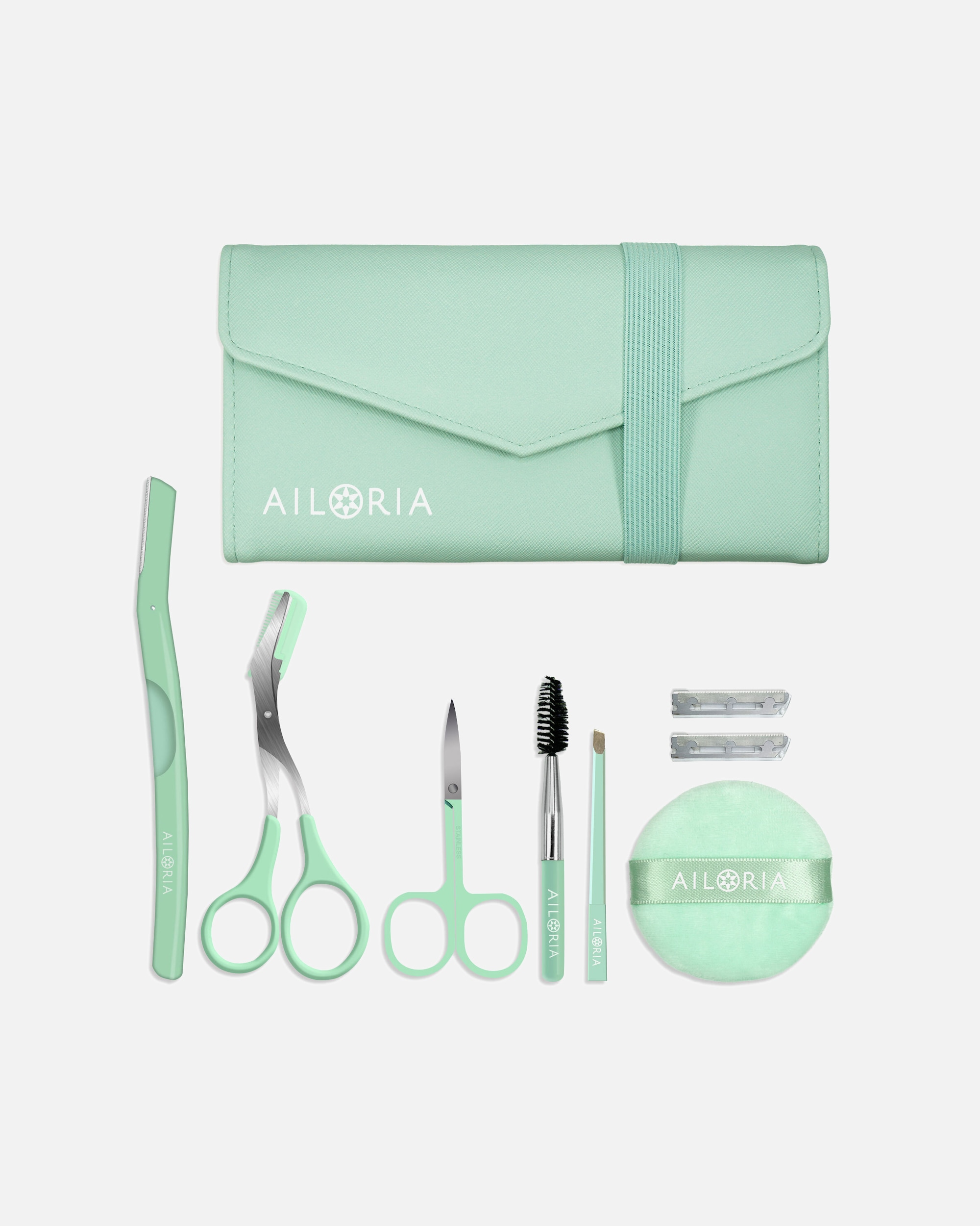 Elektrisch scheerapparaat voor AiloriaVISAGIQUE Wenkbrauw- en gezichtsverzorgingssetgroen