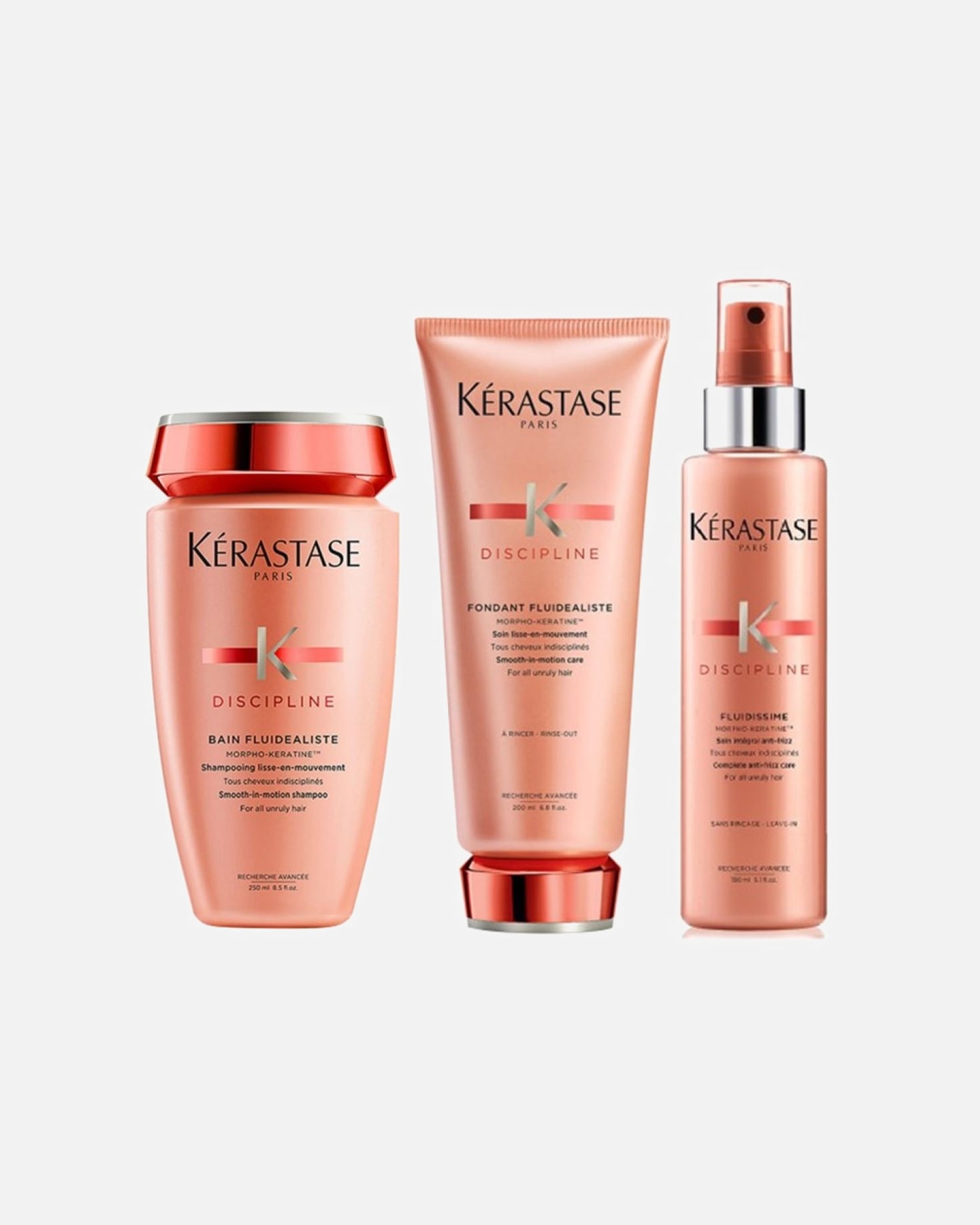 Haarverzorgingsset voor KérastaseDiscipline Set Fluidissime (Shampoo / Conditioner/ Fluidissime)1 stuk