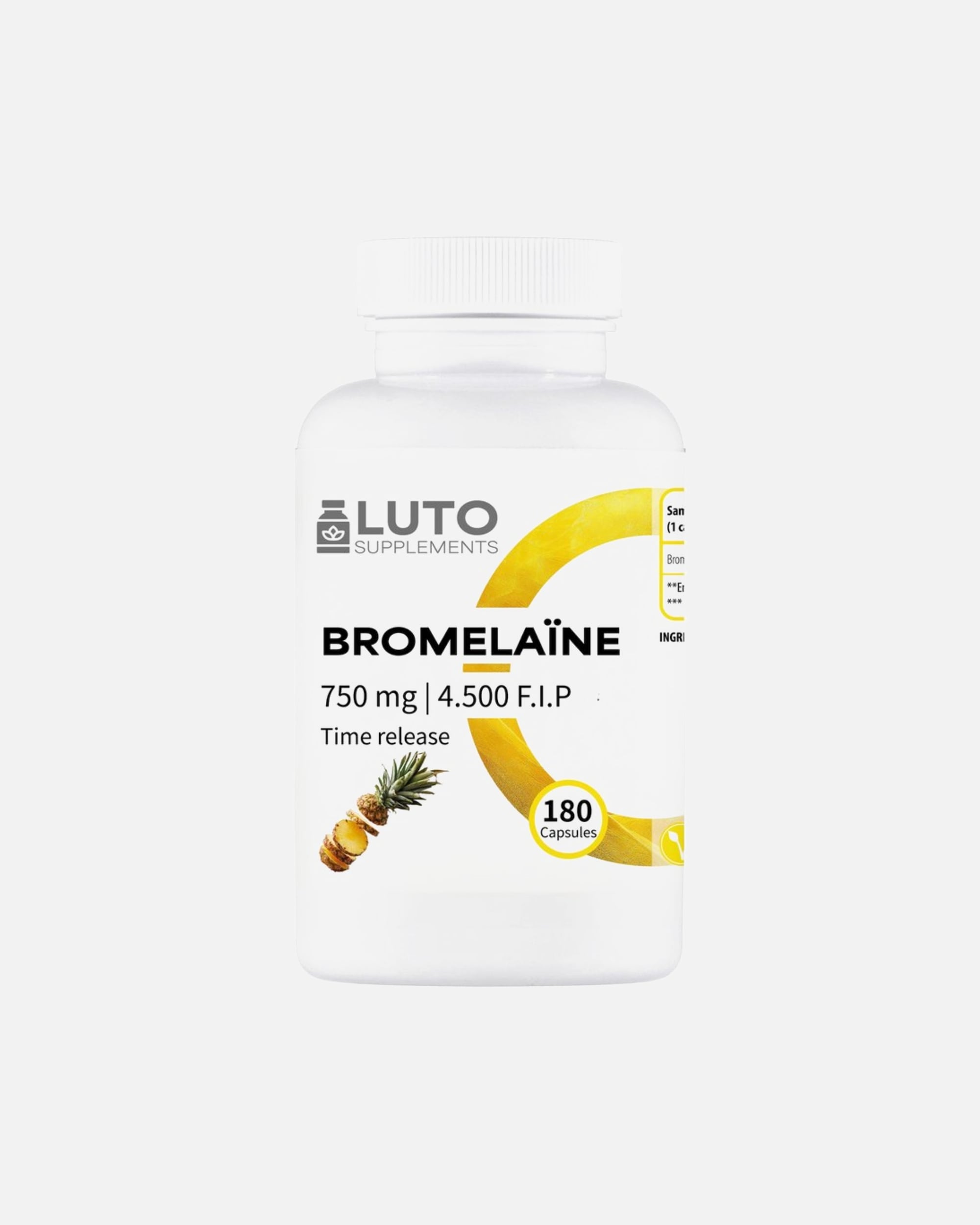 Voedingssupplement voor UnisexLUTO SUPPLEMENTSDefault Brand LineBromelaïne 4500 F.I.P180 capsules