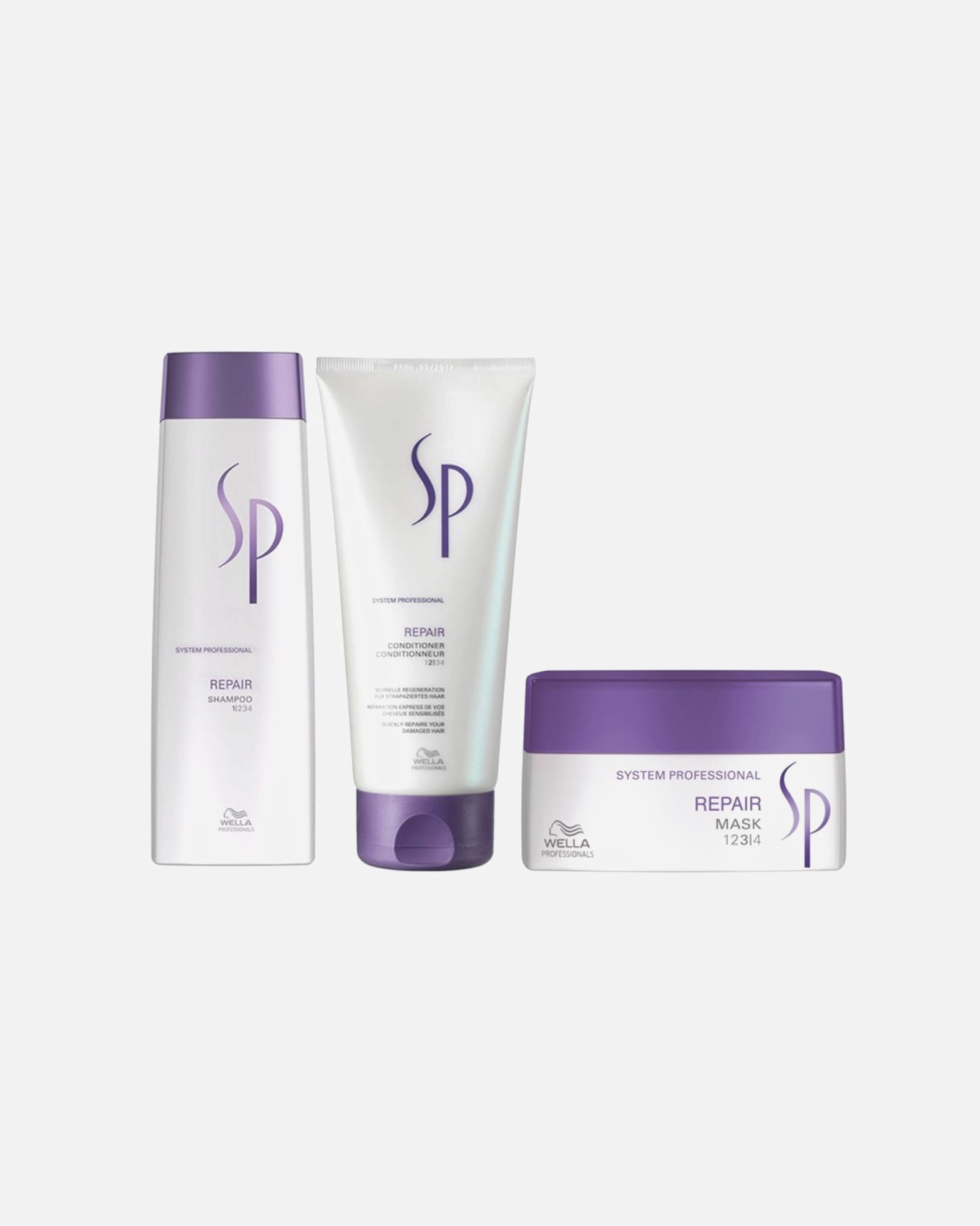 Haarverzorgingsset voor Wella ProfessionalsSP Care Repair Bundle Masker1 stuk