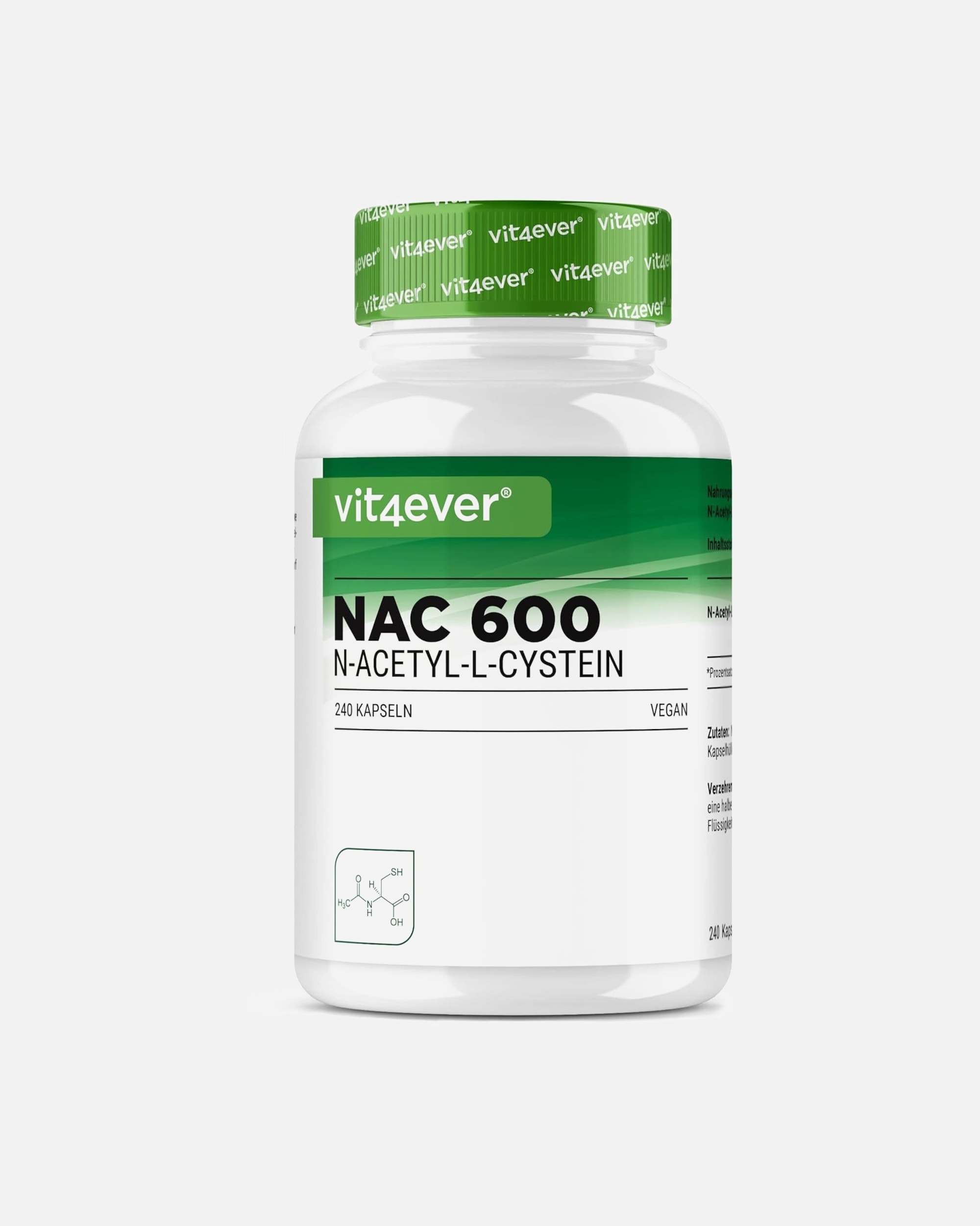 Voedingssupplement voor UnisexVit4everDefault Brand LineNAC N-Acetyl L-Cysteïne240 capsules