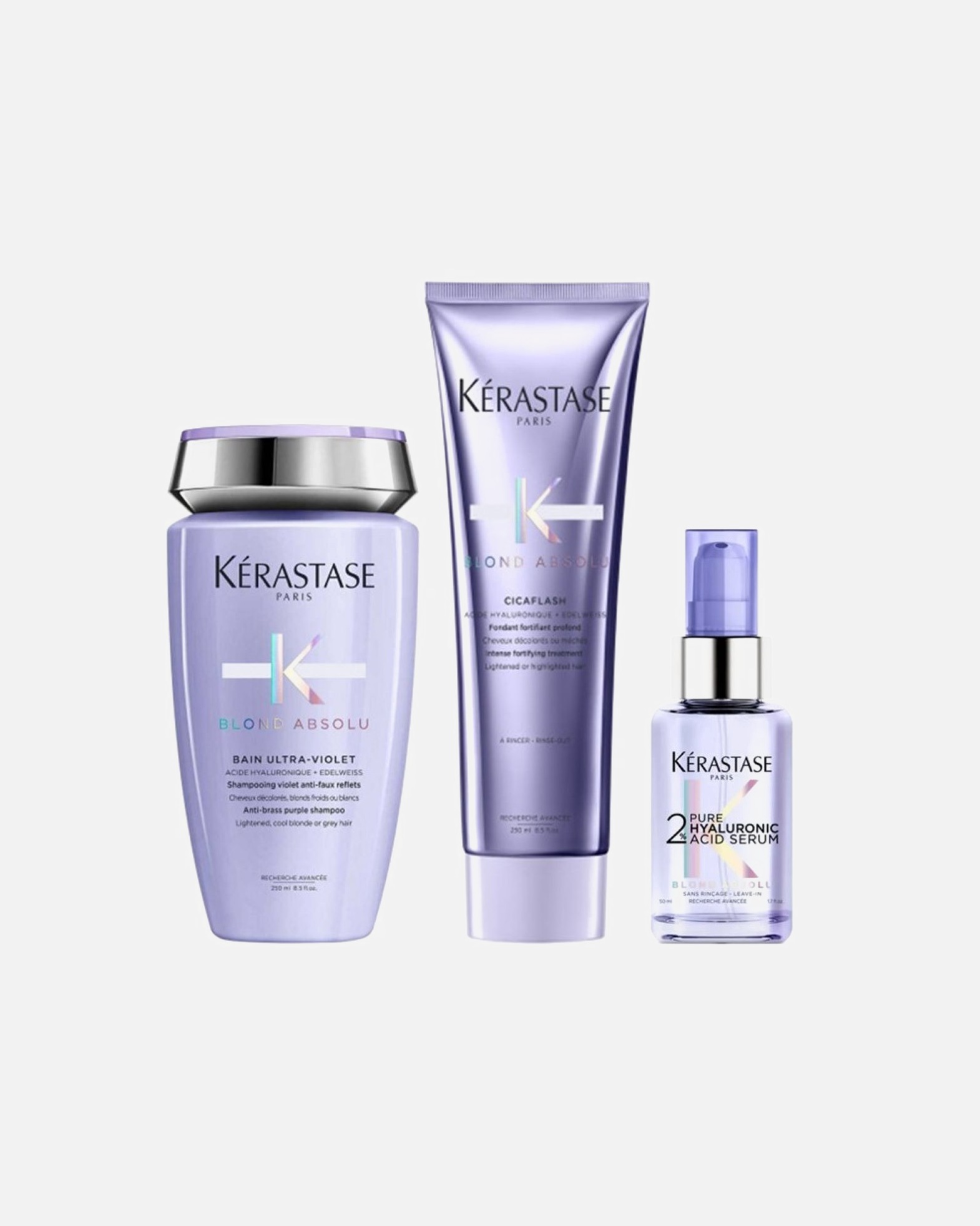 Haarverzorgingsset voor KérastaseBlond Absolu UV 3er Set (Bain Ultra-Violet / Cicaflash / Hyaluronic Serum)1 Stuk