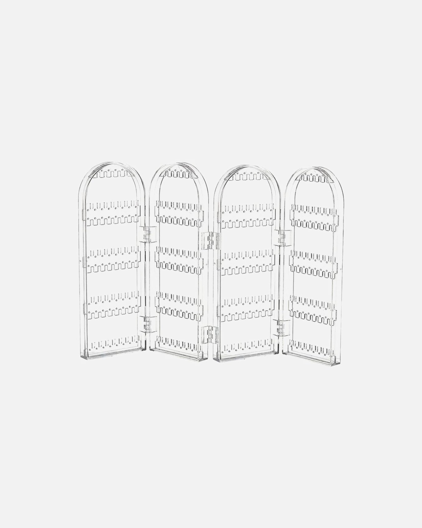 Etui voor UnisexUNIQSieraden staan voor oorbellen en kettingen met 4 pagina'sTransparant